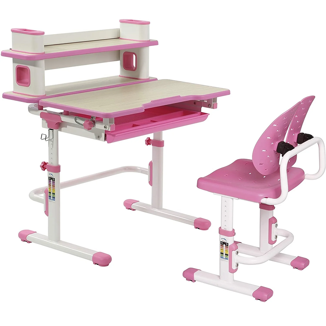 Escritorio y Silla con Respaldo dividido para Niños 3 a 11 Años / Medida 58x40 cm