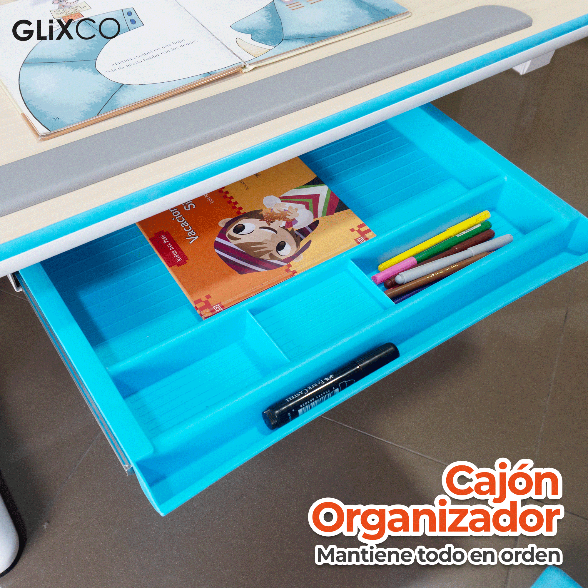 Escritorio para Niños 3 a 17 años / Grande / Medida 98x70 cm