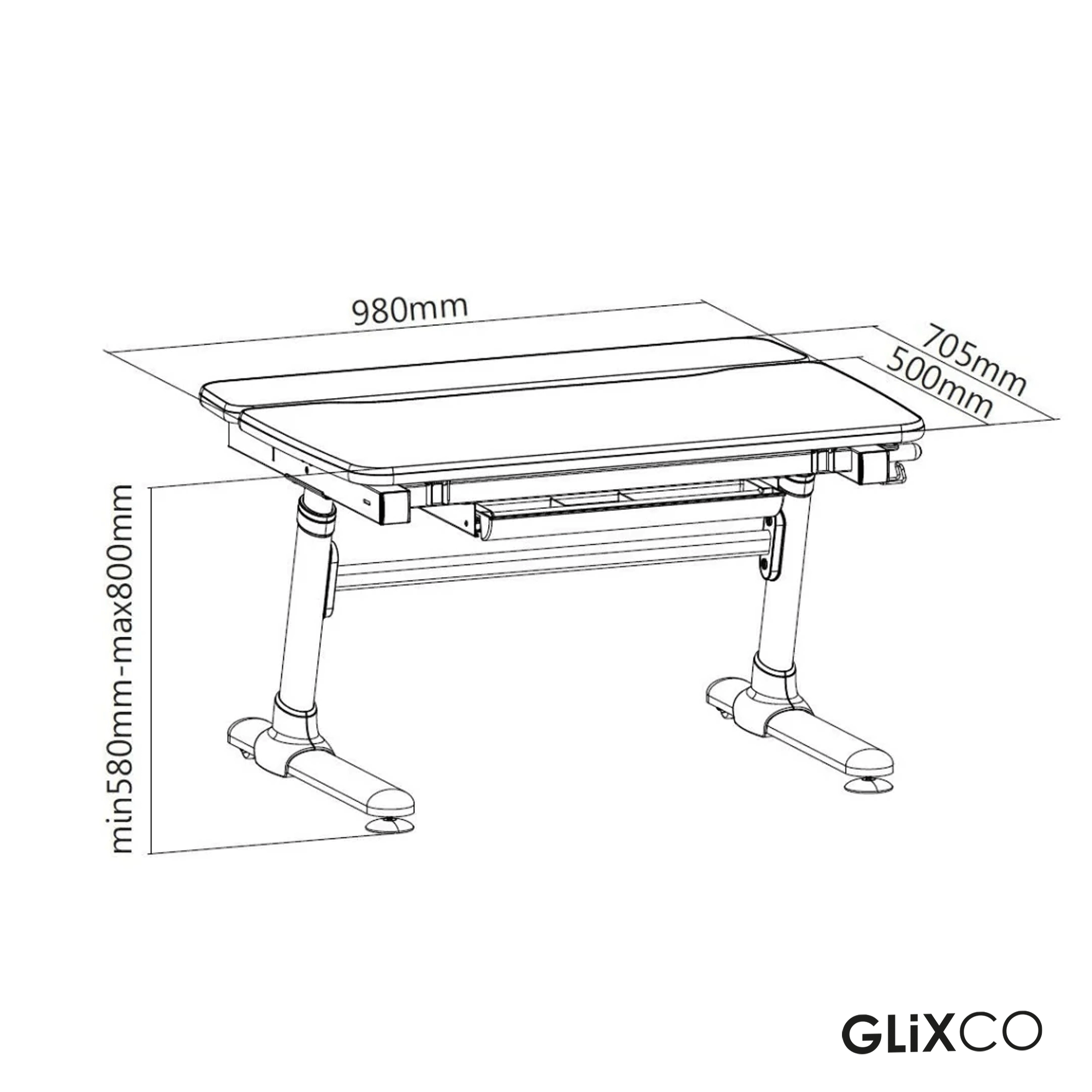 Escritorio para Niños 3 a 17 años / Grande / Medida 98x70 cm
