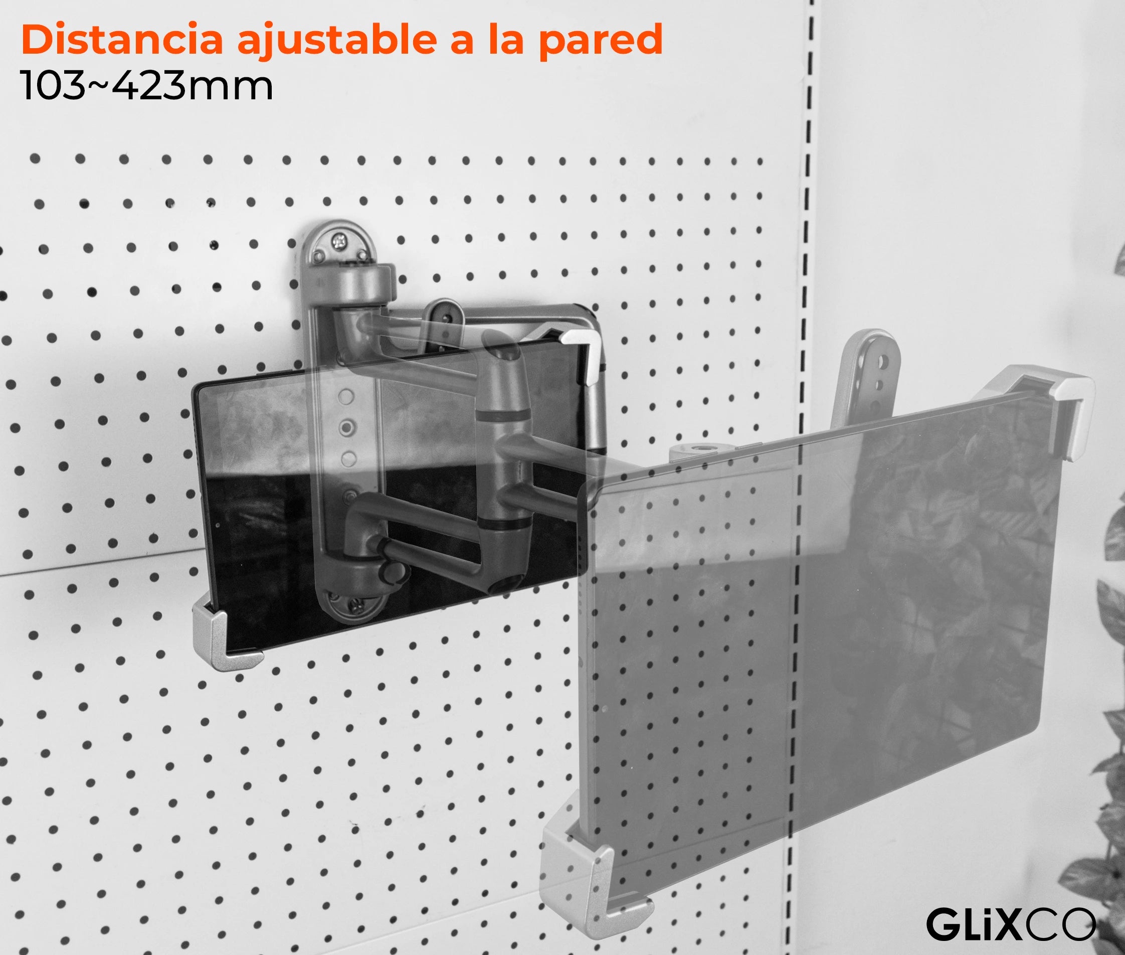 Soporte Giratorio con Llave de seguridad para Tablet de 7 a 11 Pulg / Pared