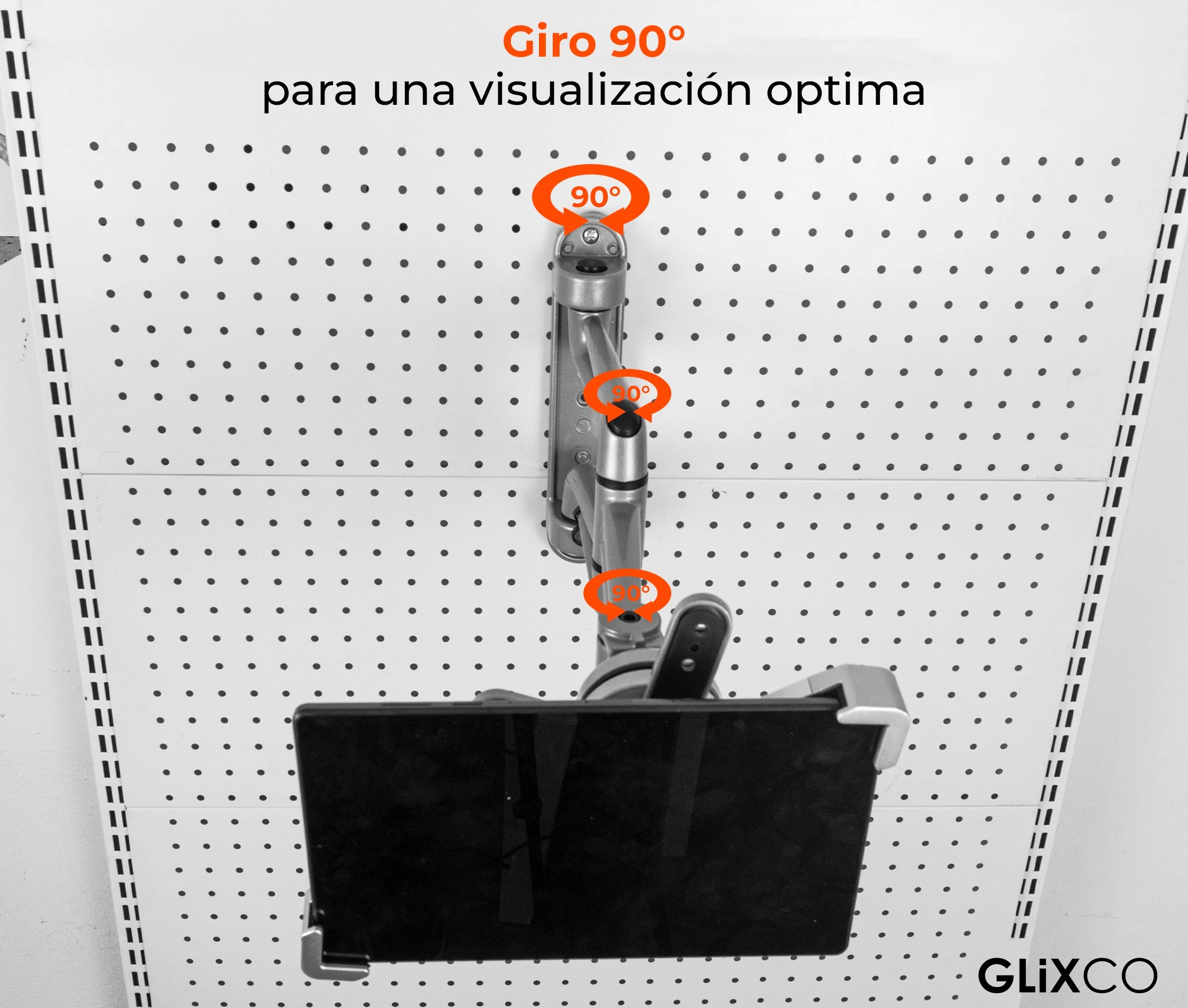 Soporte Giratorio con Llave de seguridad para Tablet de 7 a 11 Pulg / Pared