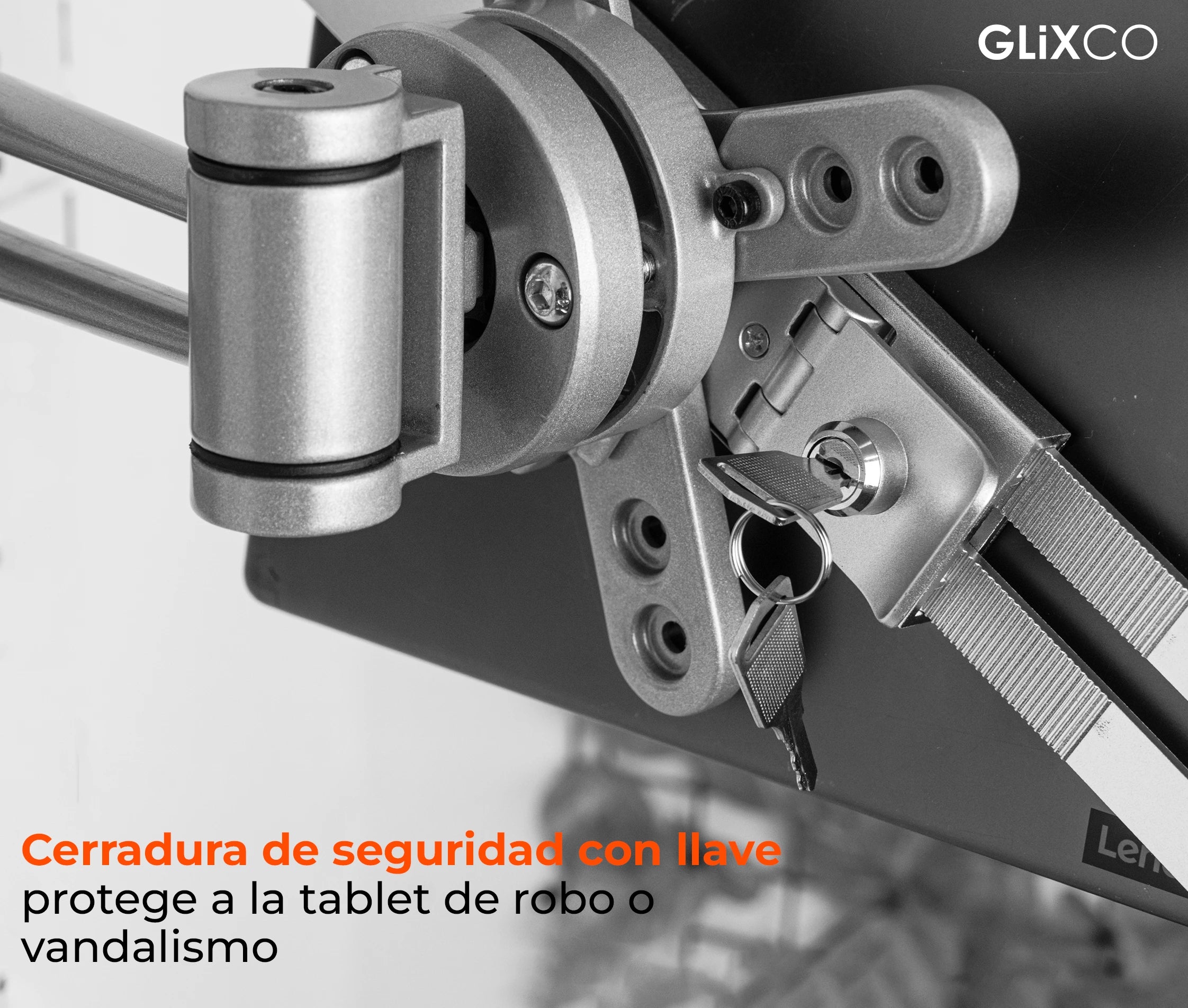 Soporte Giratorio con Llave de seguridad para Tablet de 7 a 11 Pulg / Pared