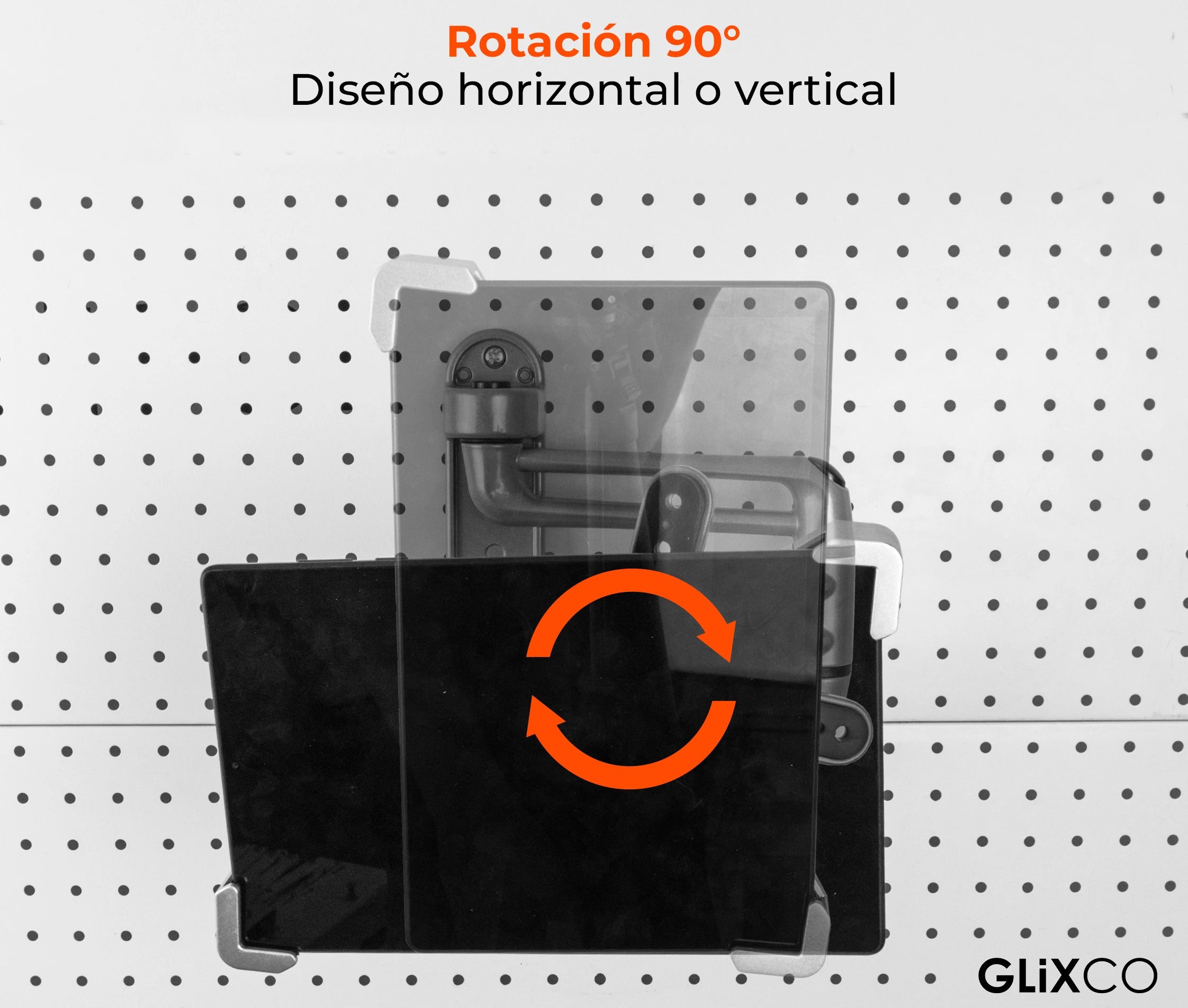 Soporte Giratorio con Llave de seguridad para Tablet de 7 a 11 Pulg / Pared