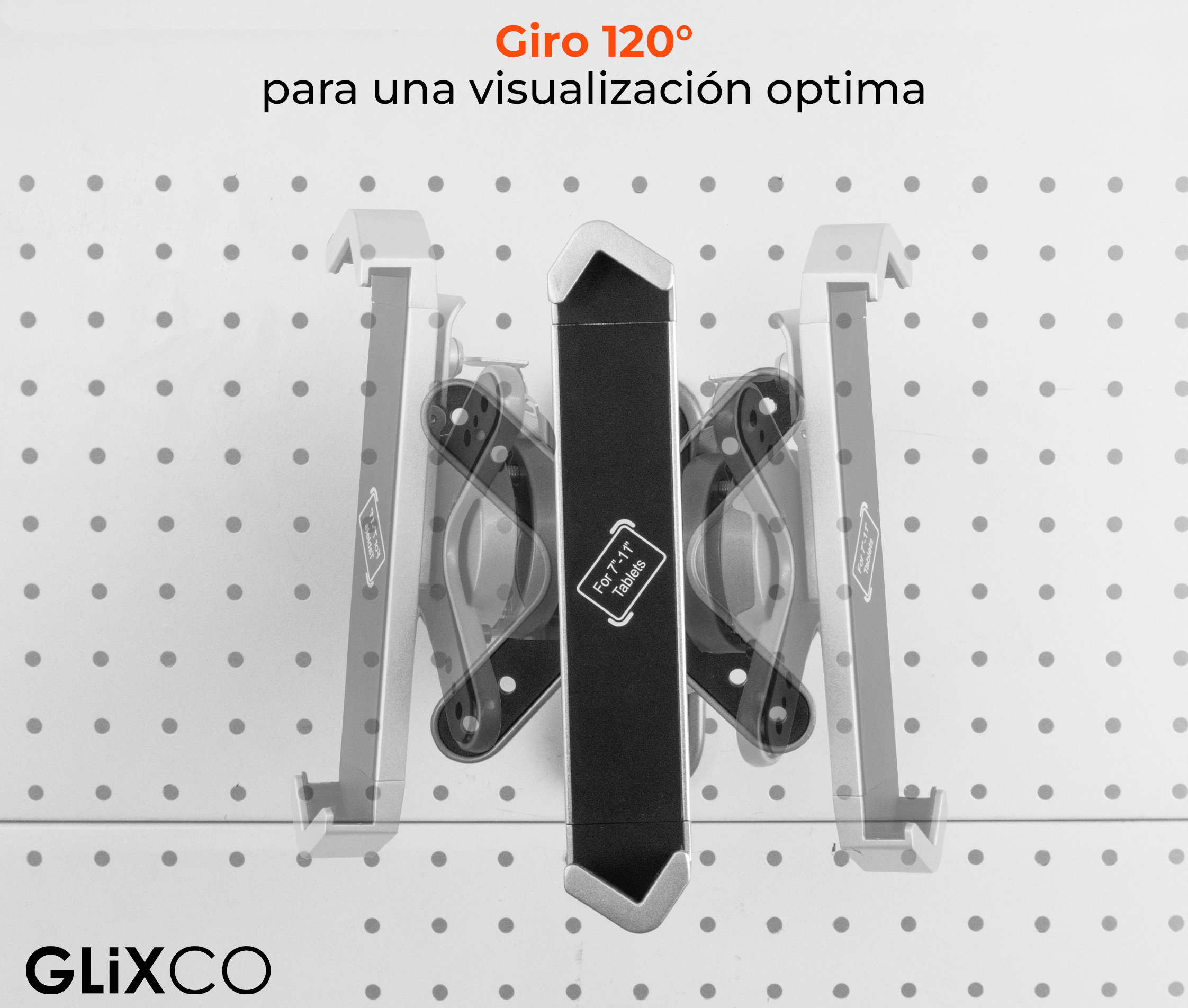 Soporte con Llave de seguridad para Tablet de 9 a 14 Pulg / Pared