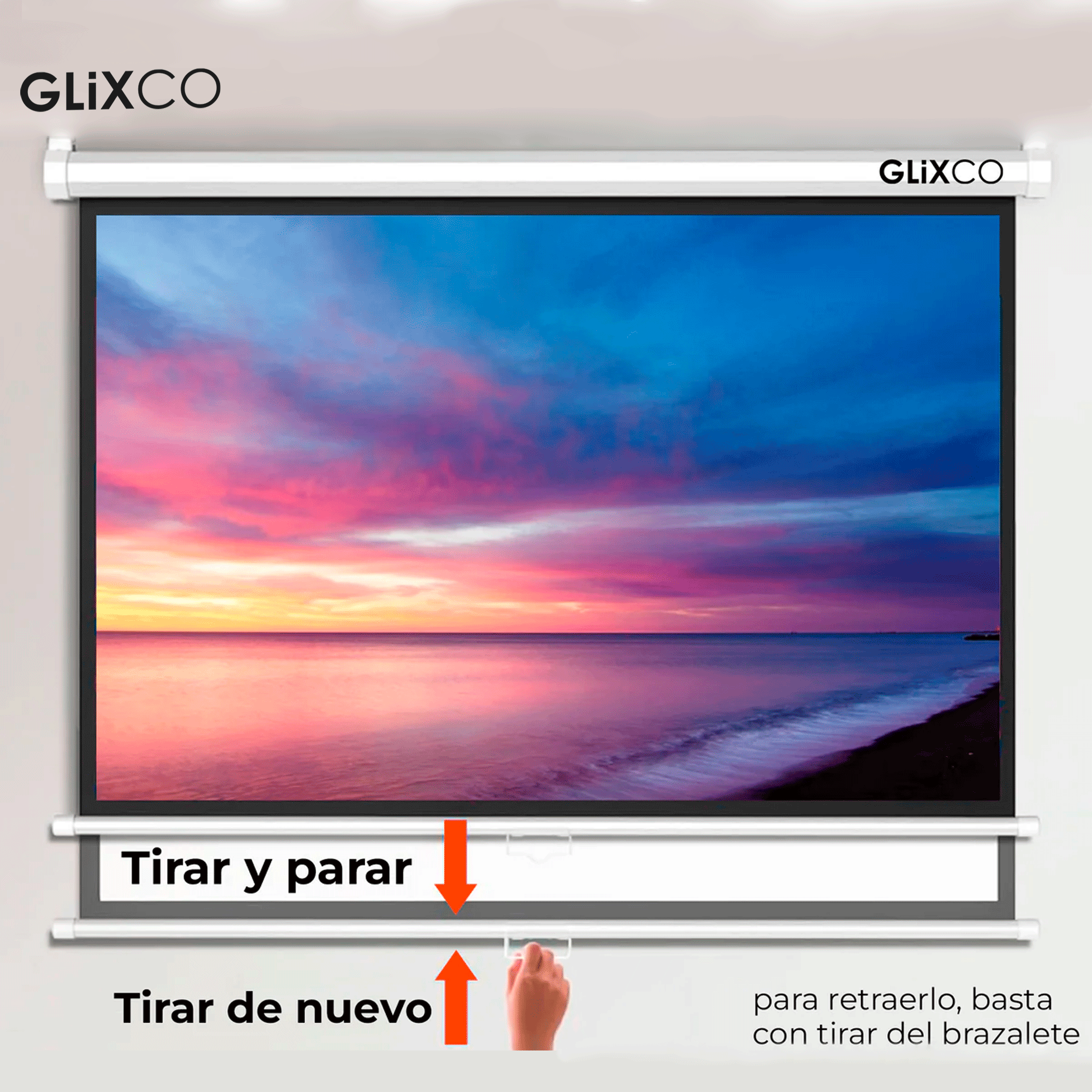 Ecran Manual 72 Pulg (16:9) 160 x 90 cm / Vinil