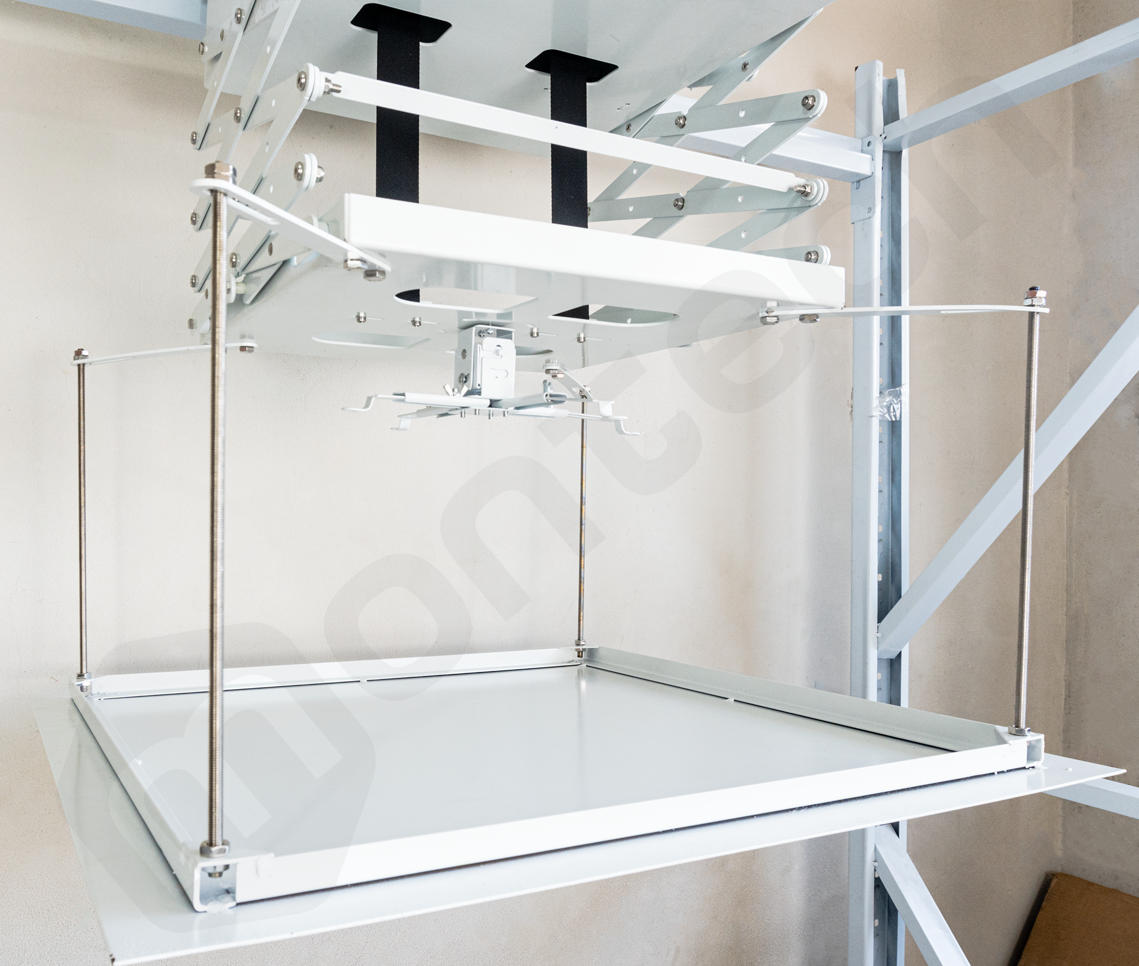 Rack Soporte Eléctrico para Proyector Pesados - Extra Grande- Carga 40 kg / Altura Max 100cm