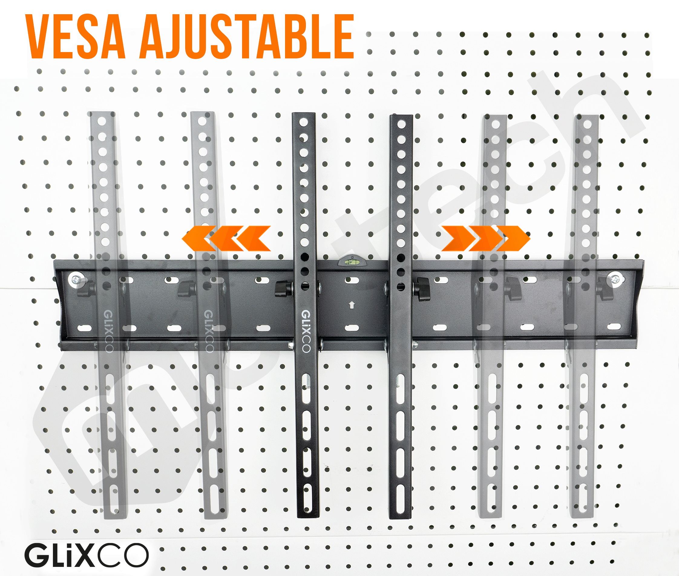 Rack Fijo con Inclinación para TV 37 a 70 Pulg / VESA Max 600x400mm / Carga 40 kg