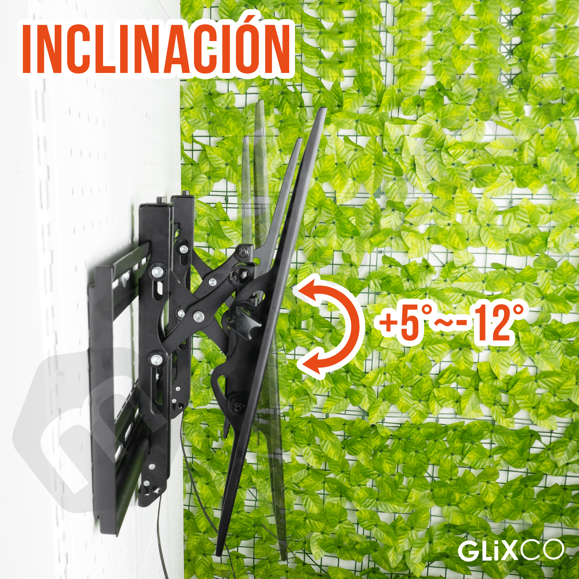 Rack Fijo con Inclinación para TV 37 a 80 Pulg / VESA Max 600x400mm / Carga 70 kg