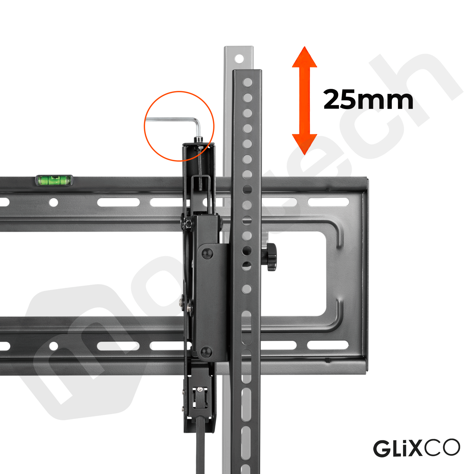 Rack Fijo con Inclinación para TV 37 a 80 Pulg / VESA Max 600x400mm / Carga 70 kg