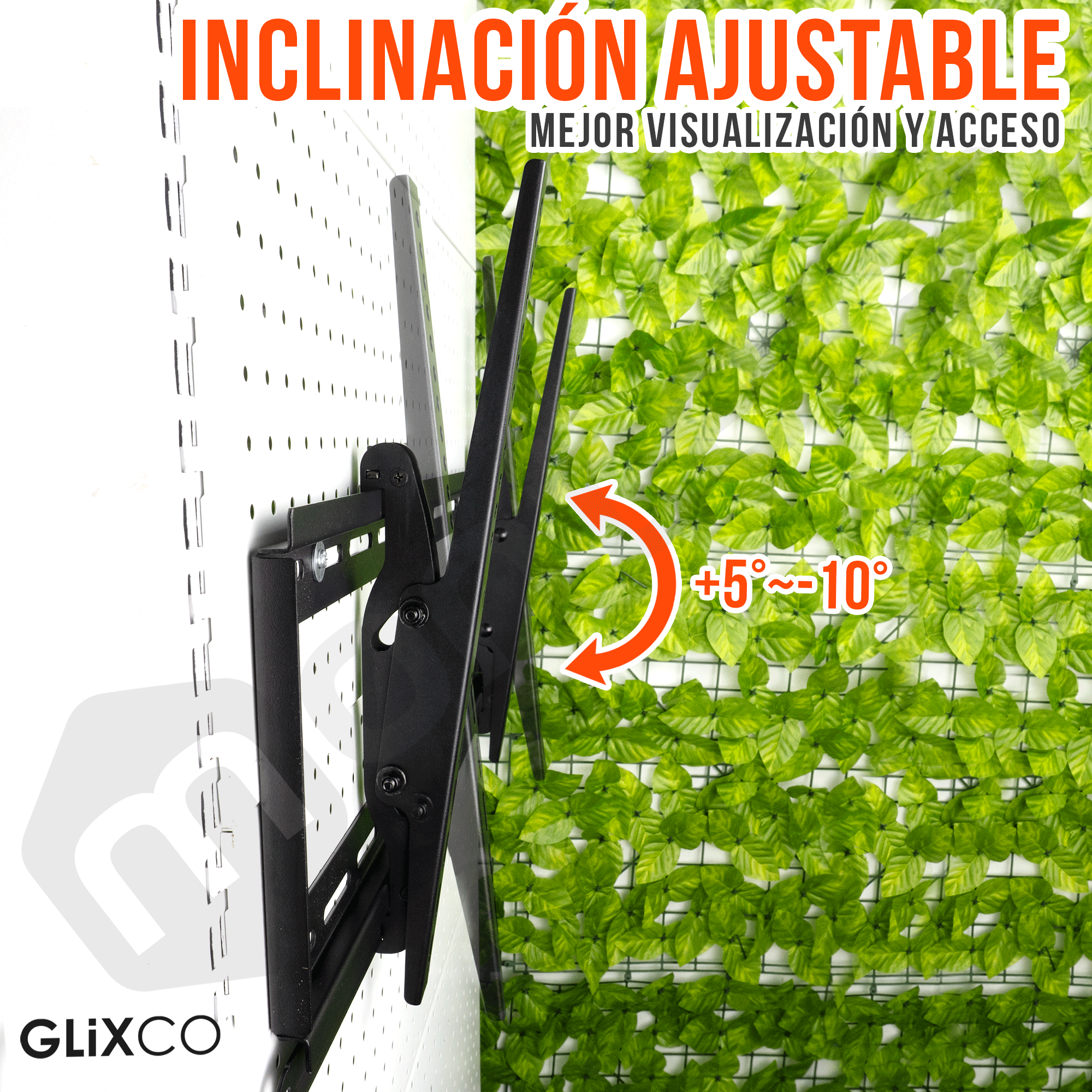 Rack Fijo con Inclinación para TV de 37 a 80 Pulg / VESA Max 600x400mm / Carga 80 kg