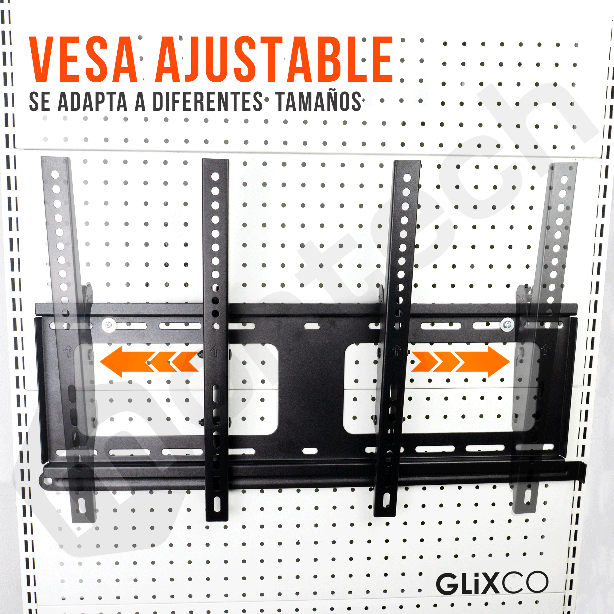 Rack Fijo con Inclinación para TV de 37 a 80 Pulg / VESA Max 600x400mm / Carga 80 kg