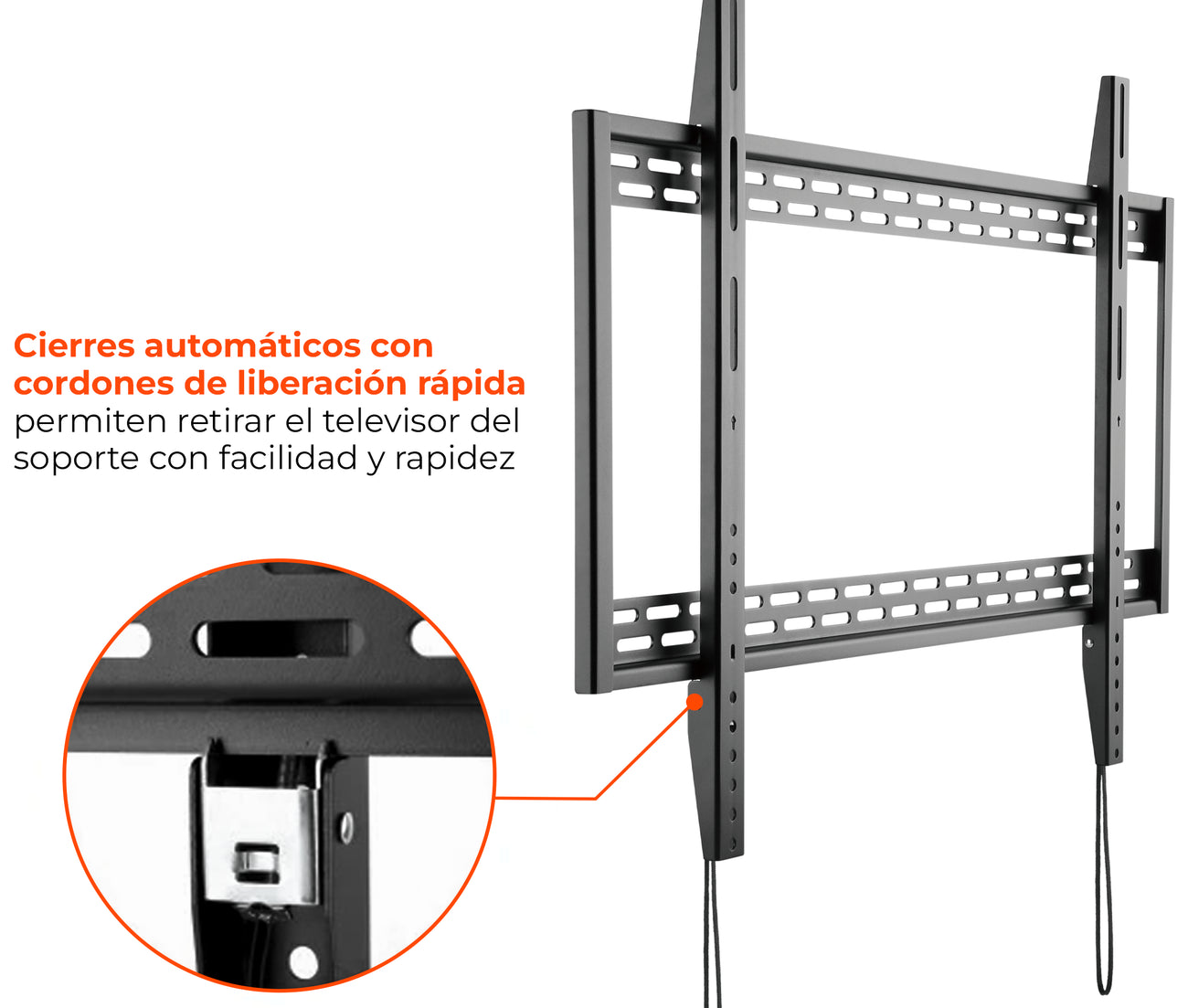 Rack Fijo para TV 60 a 120 Pulg / VESA Max 90x60cm / Carga 120 kg