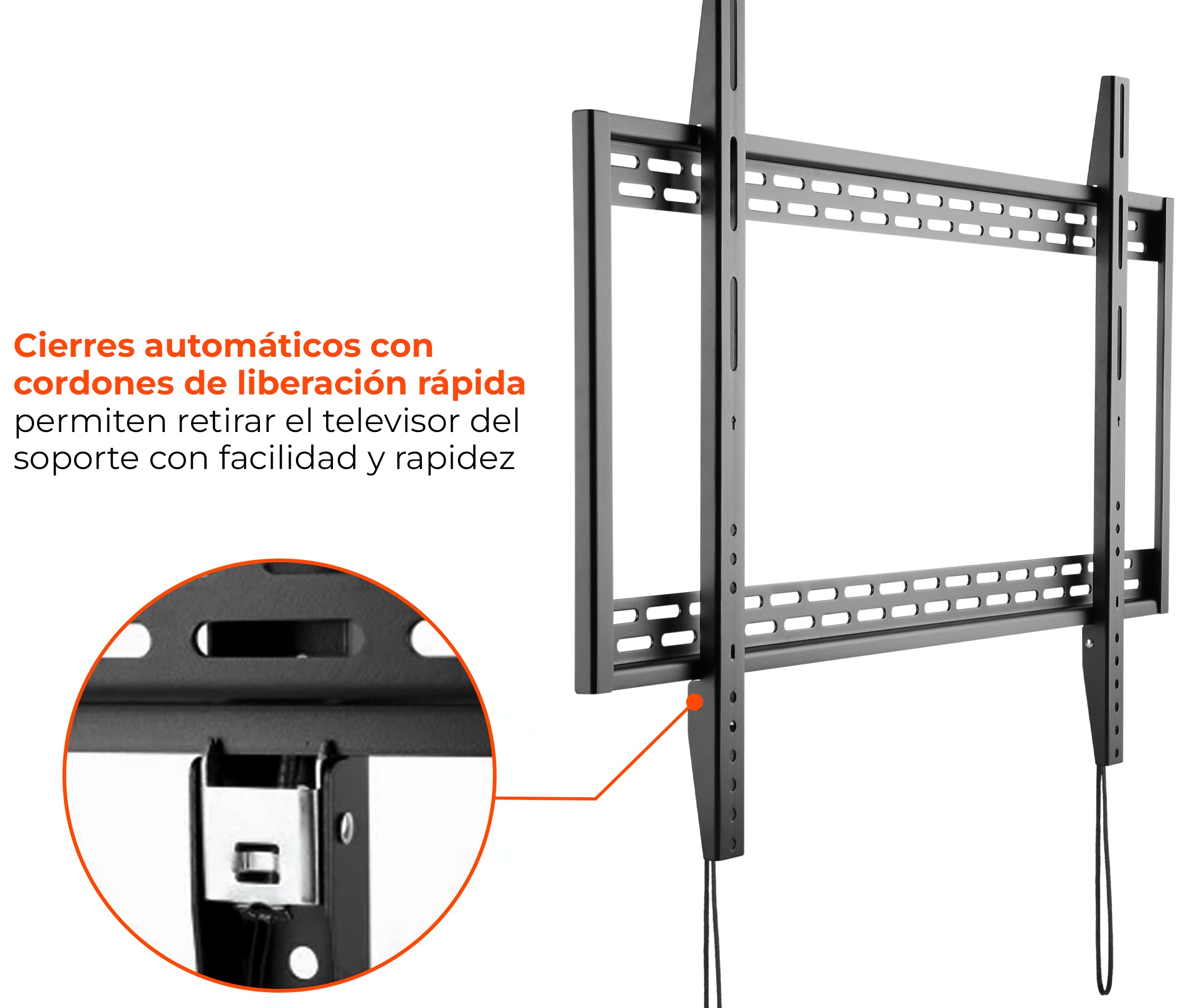 Rack Fijo para TV 60 a 100 Pulg / VESA Max 90x60cm / Carga 100 kg