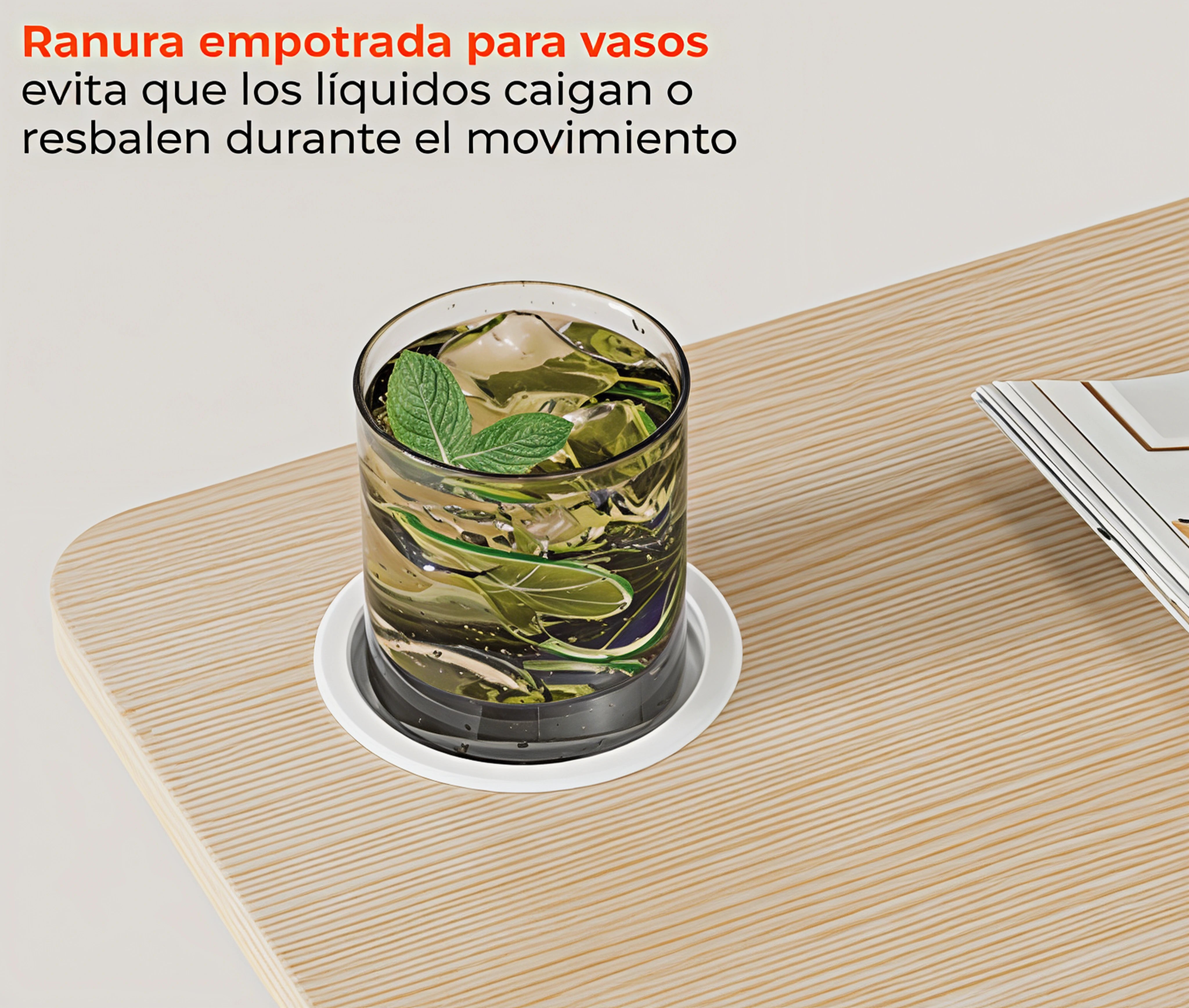 Mesa Auxiliar con Ruedas Ocultas / Escritorio movil para Laptop /Altura Pata 31mm / Tablero Melamina 71 x 40cm / Altura regulable 64 a 99cm / Uso en Cama , Sofa u Hospital