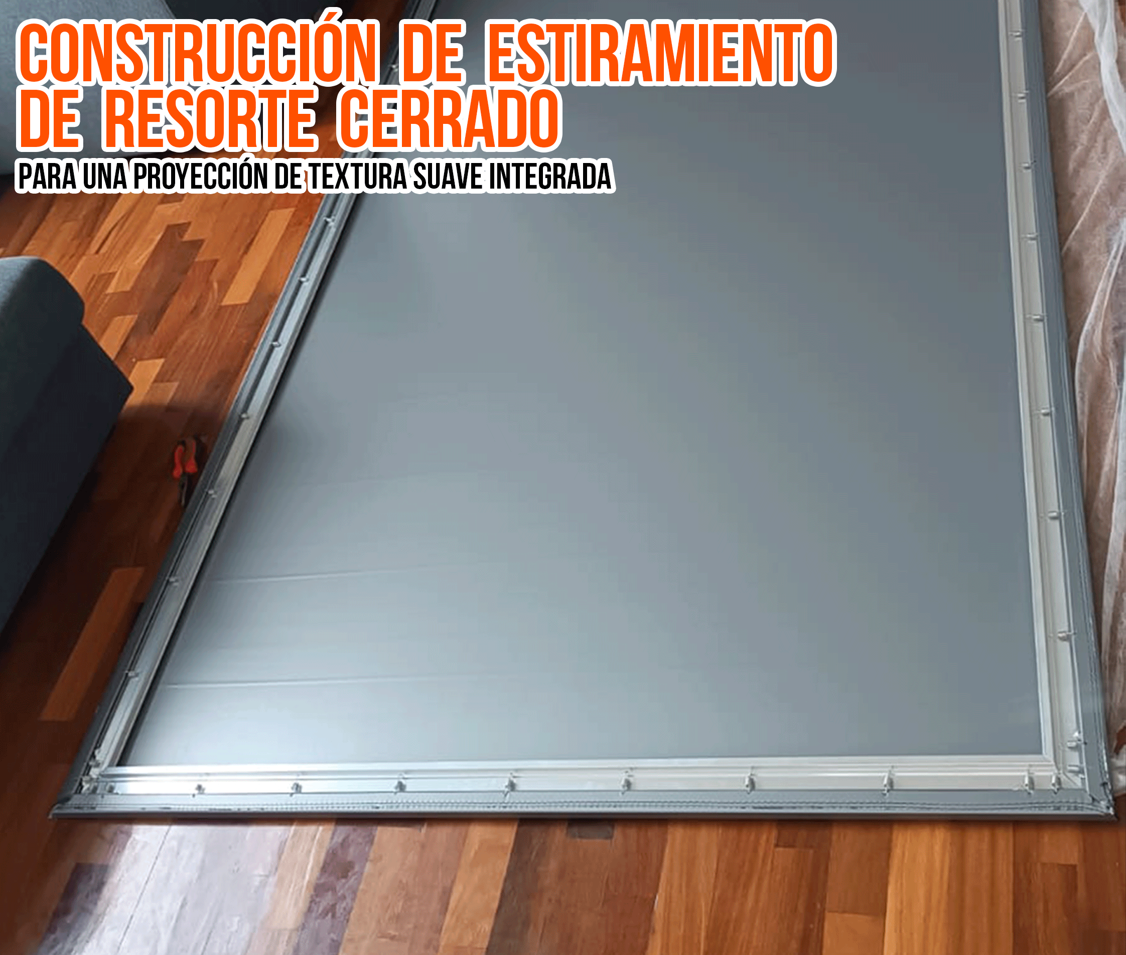 Ecran Gris con Marco de Aluminio 120 Pulg (16:9) 2.66x1.49 m / ALR