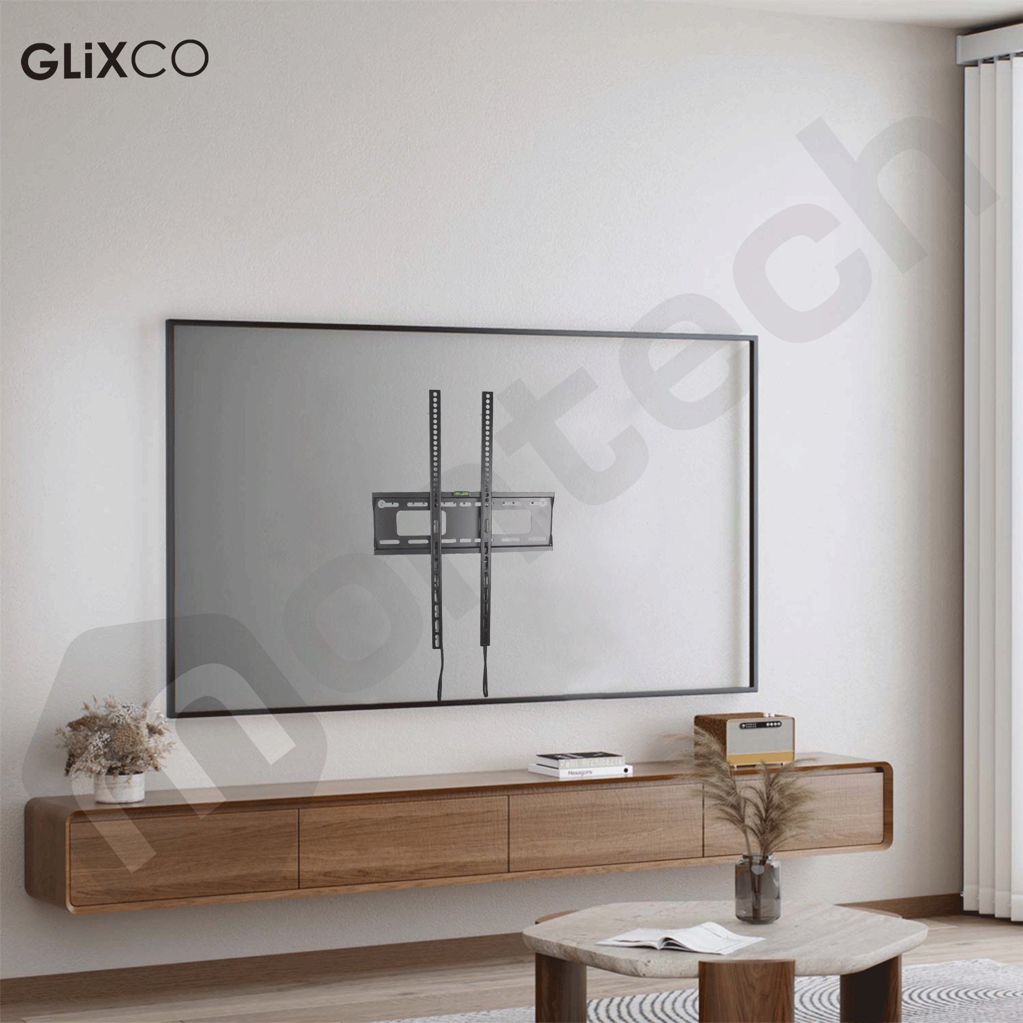 Rack Fijo Vertical para TV 37 a 75 Pulg / VESA Max 400x600mm / Carga 75 kg