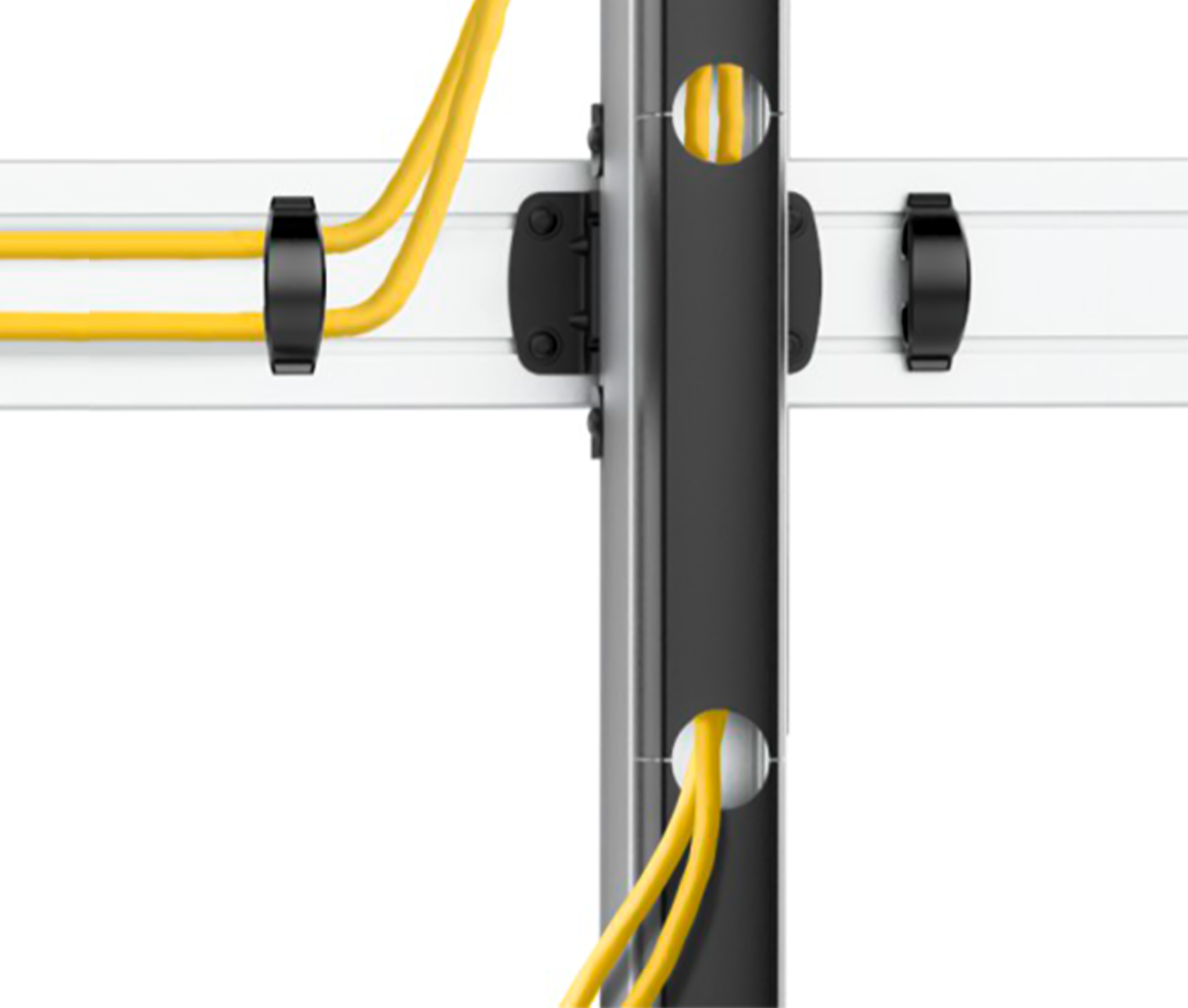 Pedestal con Ruedas Videowall 2x2 para 4 Pantallas 45 a 55 Pulg / VESA Max 600x400mm / Carga 50 kg