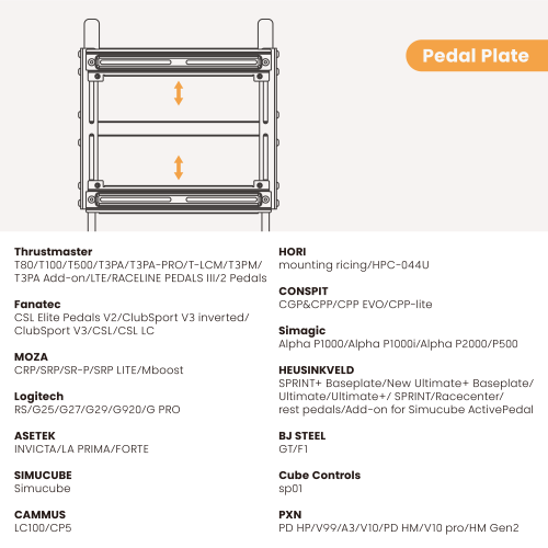 Soporte Gamer para Timon, Pedal y Palanca de Cambio / Rally Simulador de Carrera