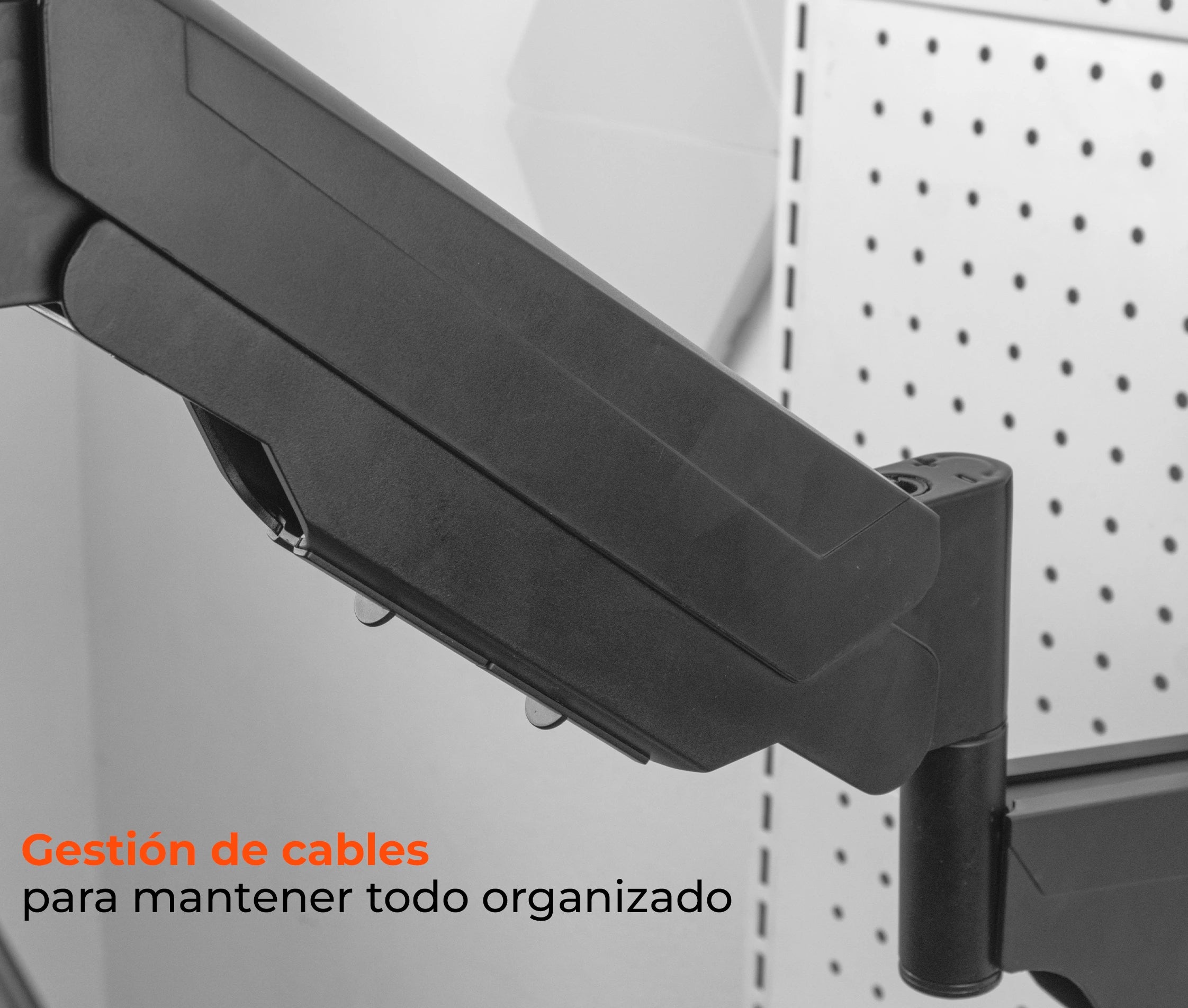 Rack Giratorio con Gas Spring para TV 32 a 55 Pulg / VESA Max 400x400mm / Carga 30 kg / Altura Regulable