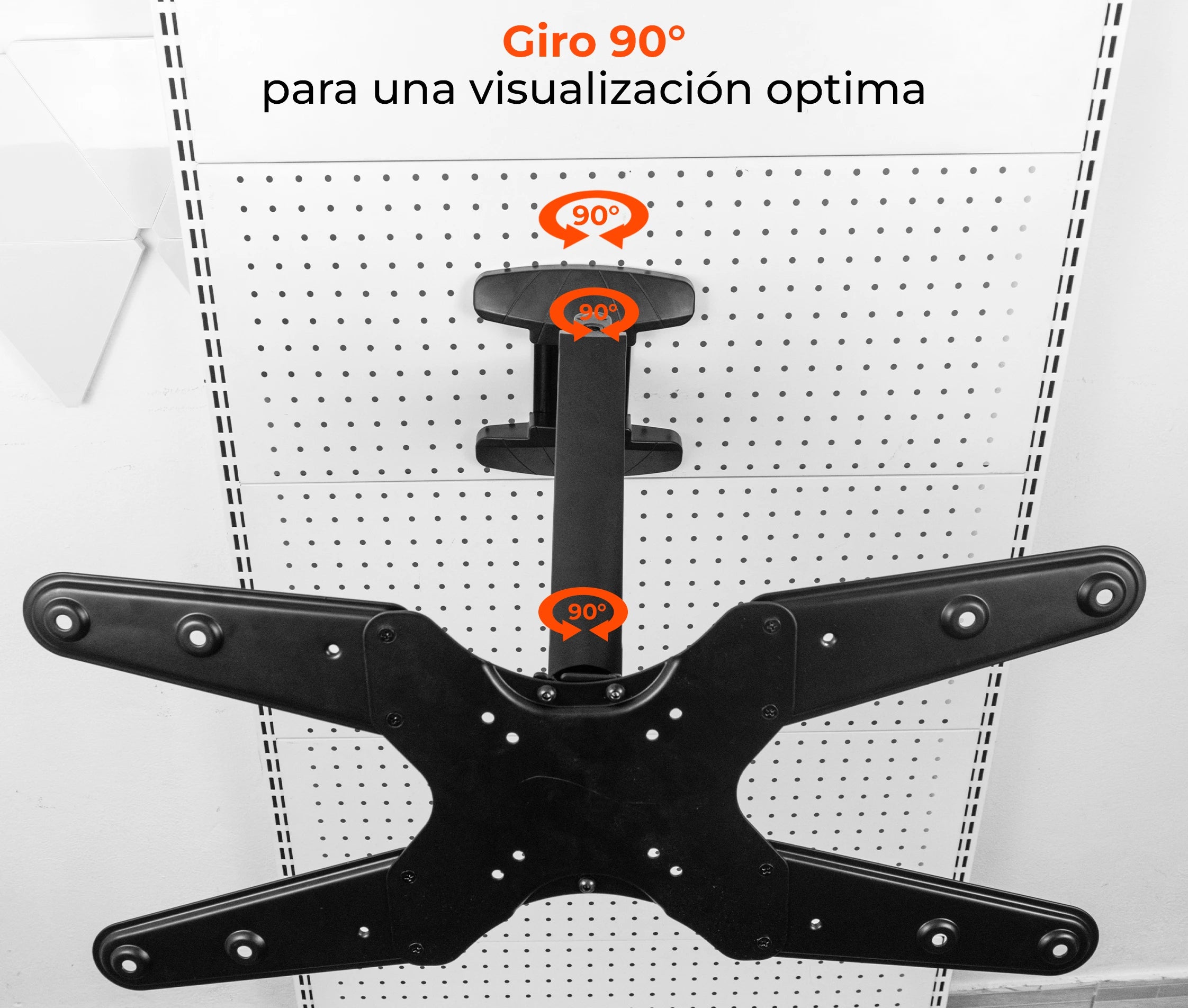 Rack Giratorio con Gas Spring para TV 32 a 55 Pulg / VESA Max 400x400mm / Carga 30 kg / Altura Regulable