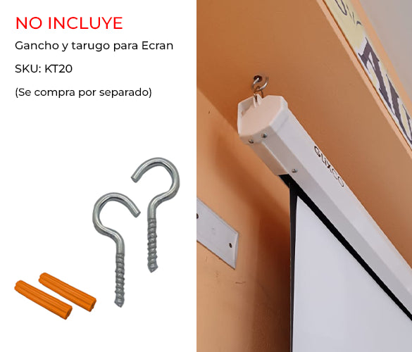 Ecran Manual Verde 100 Pulg (4:3) 2.0x1.61 m / Vinil