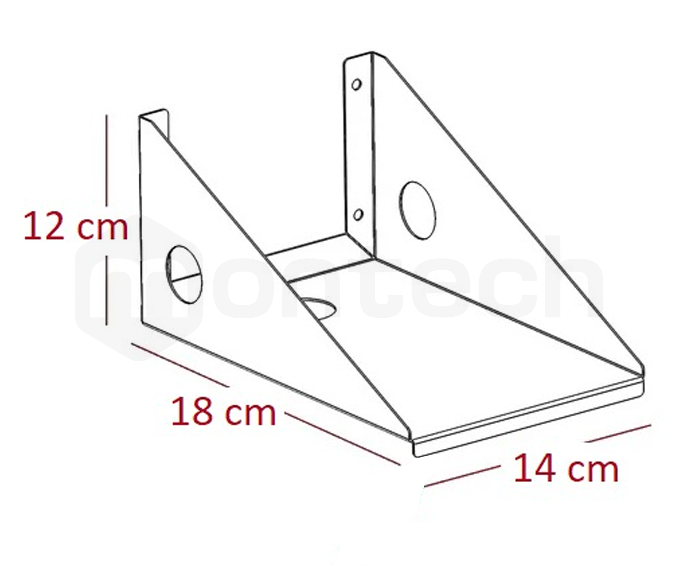 Soporte de Pared para Mini Impresora Térmica / Medida 18x14 cm
