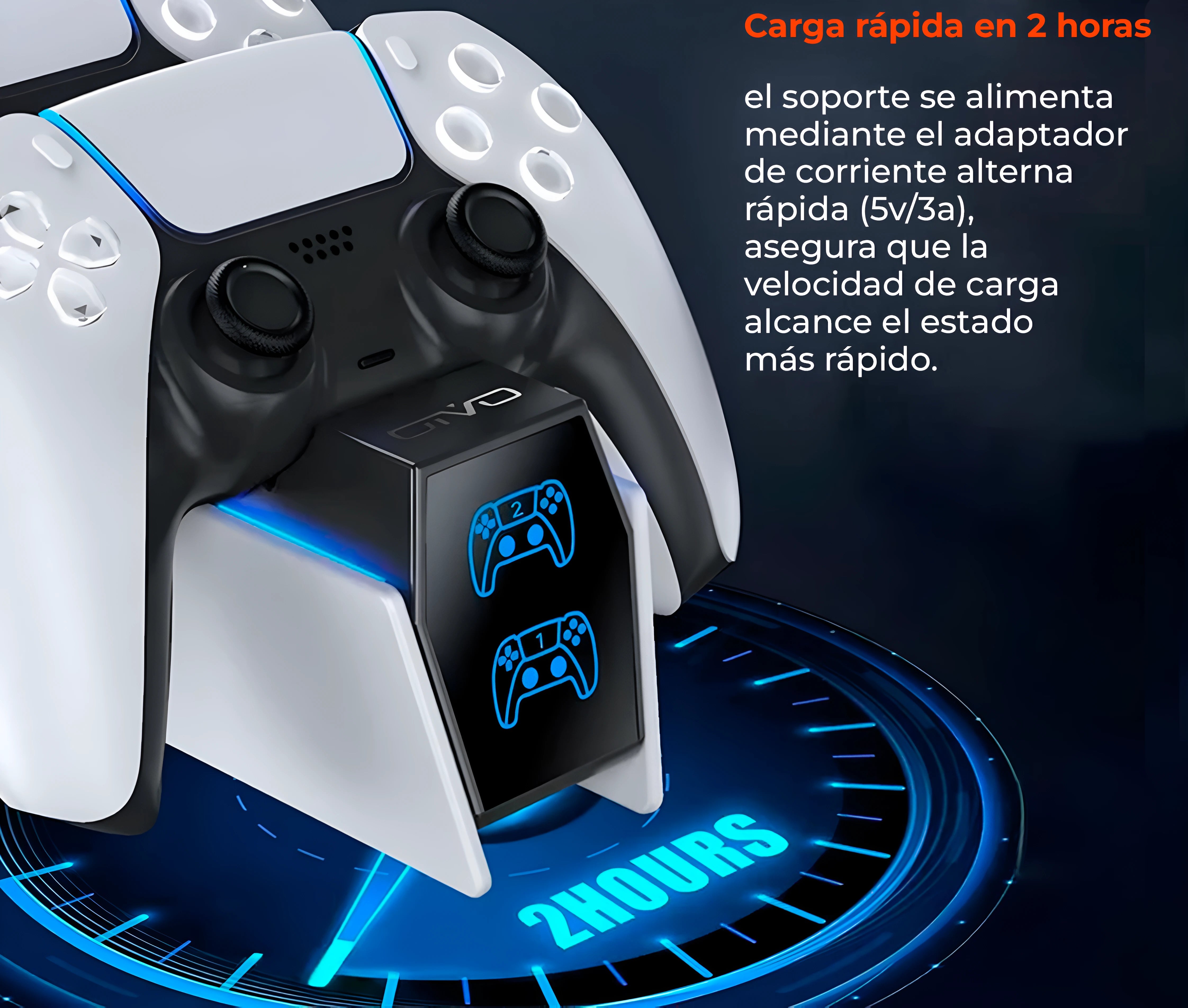 Cargador para Mandos de PlayStation 5 / PS5 - Estación De Carga Doble