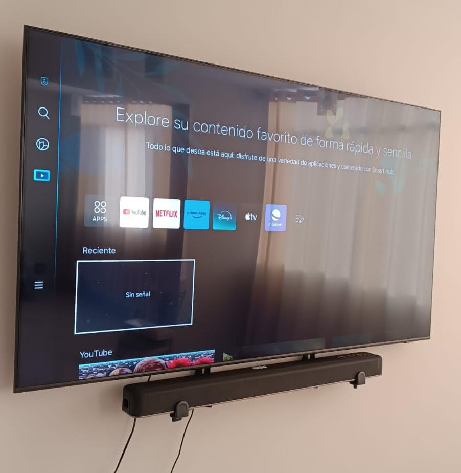 Soporte para Barra de Sonido Montaje Debajo o Encima de TV con Base Antideslizante