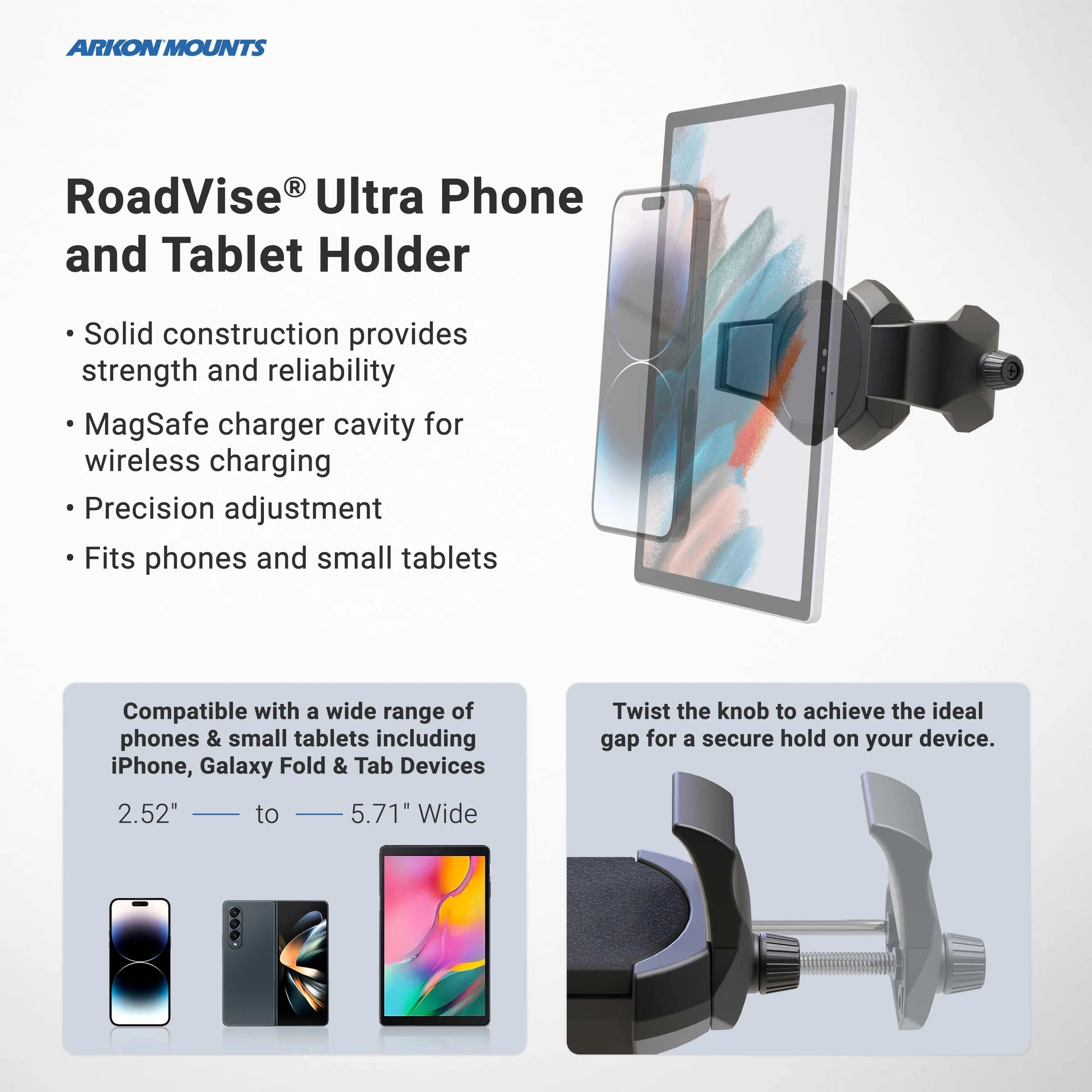 Soporte para Celular con succión ultraadherente RoadVise ®