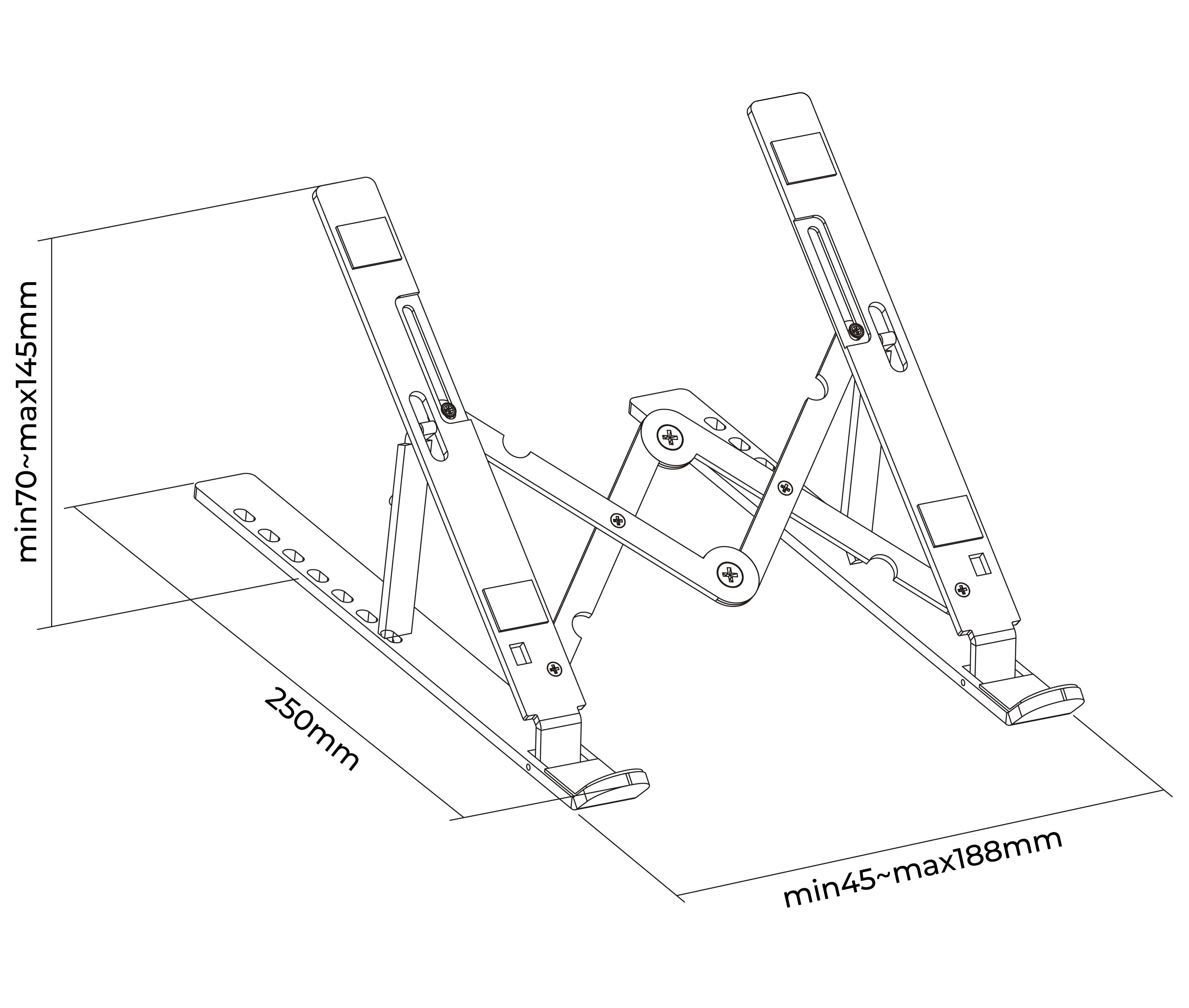 Elevador Plegable De Aluminio para Laptop 11 a 15 Pulg