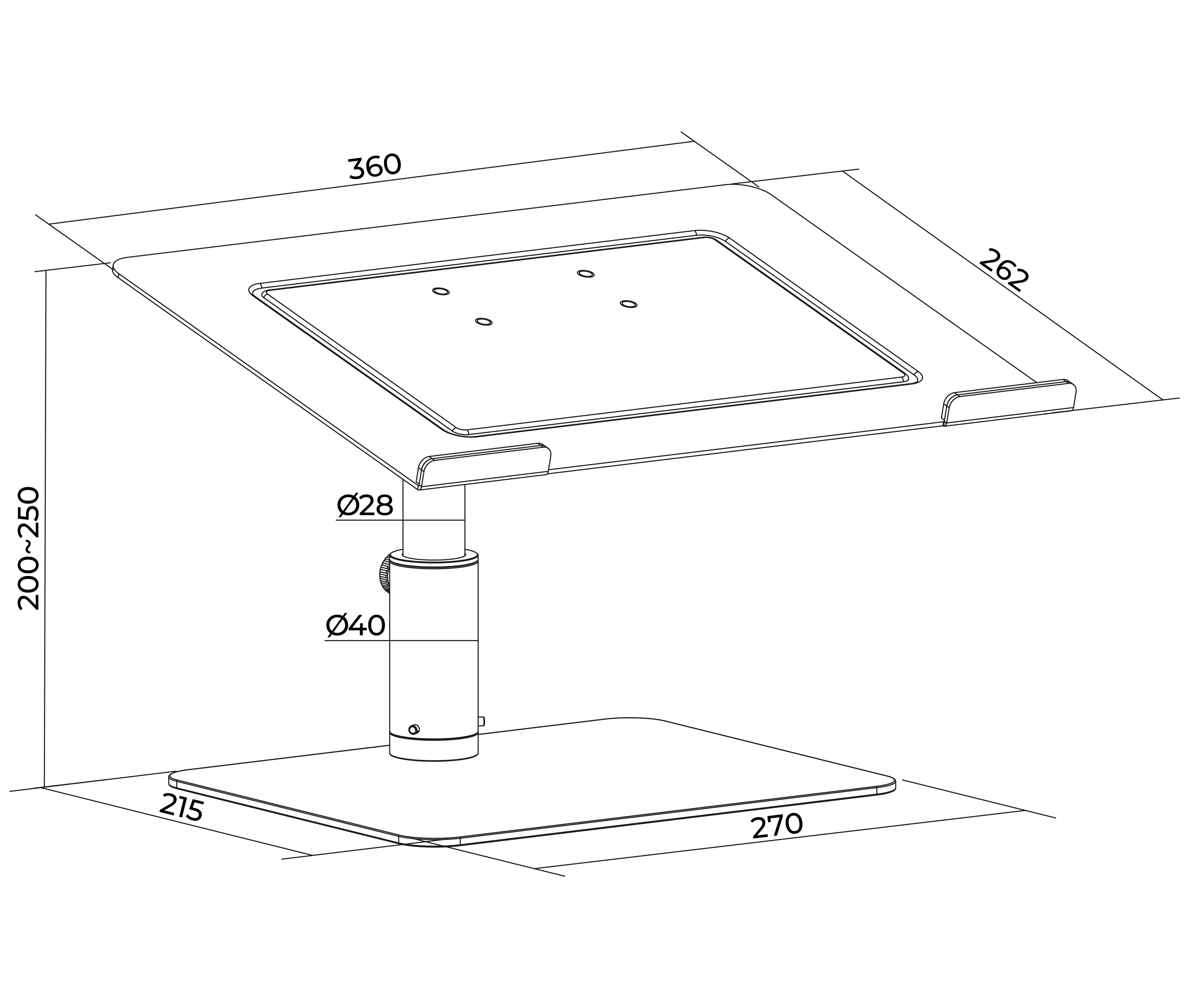 Soporte Elevador para Laptop de 11 a 17 Pulg / Altura Regulable