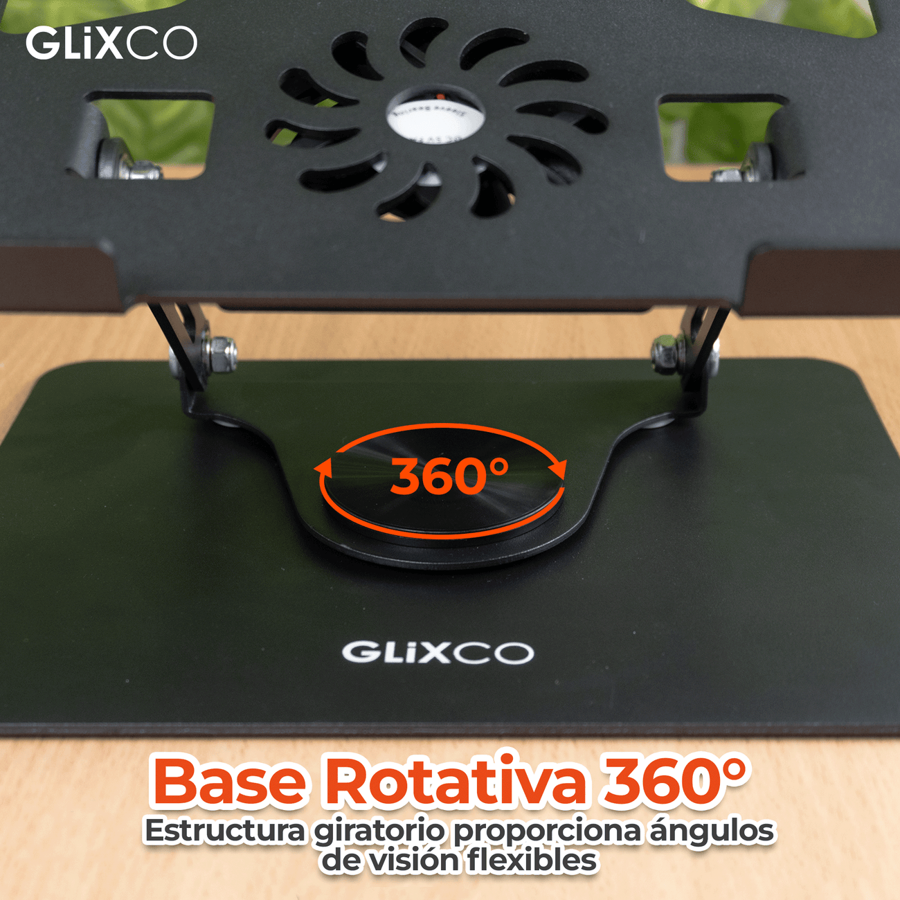 Soporte Plegable Giratorio 360° para Laptop 11 a 15.6 Pulg / Cooler