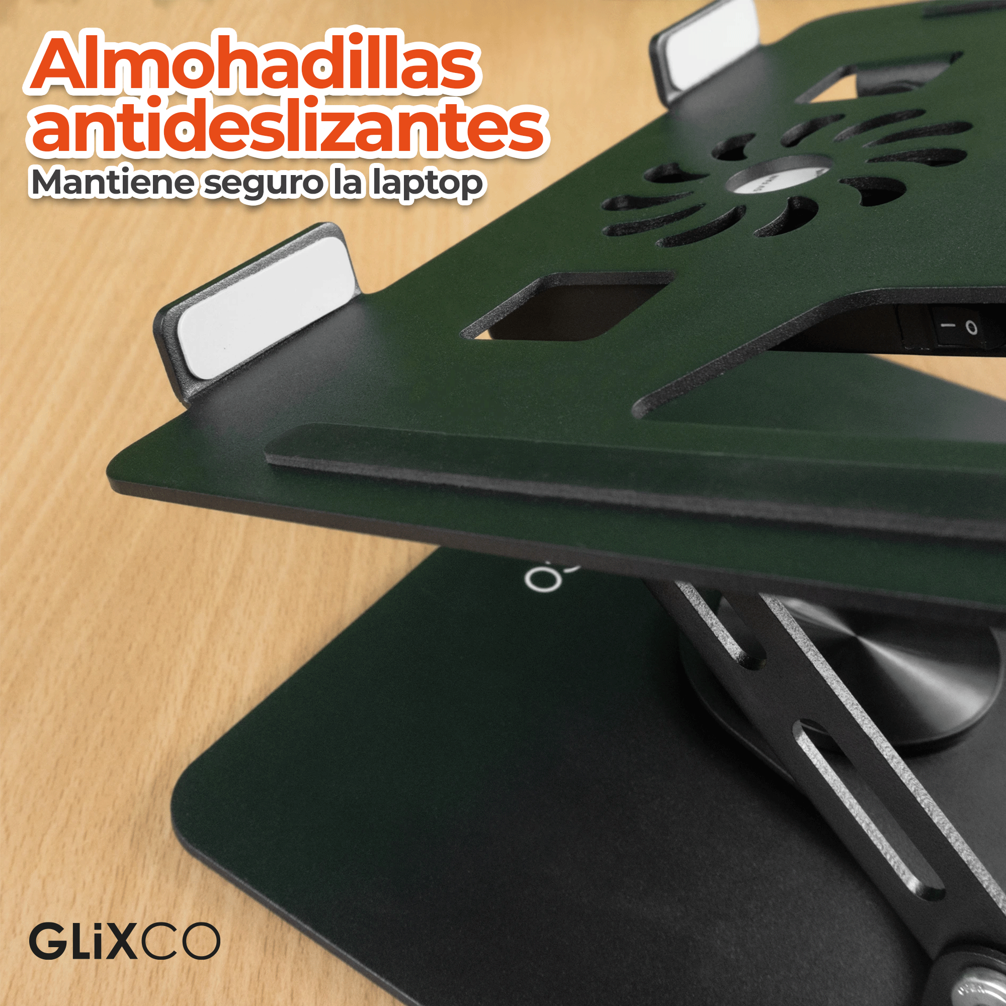 Soporte Plegable Giratorio 360° para Laptop 11 a 15.6 Pulg / Cooler