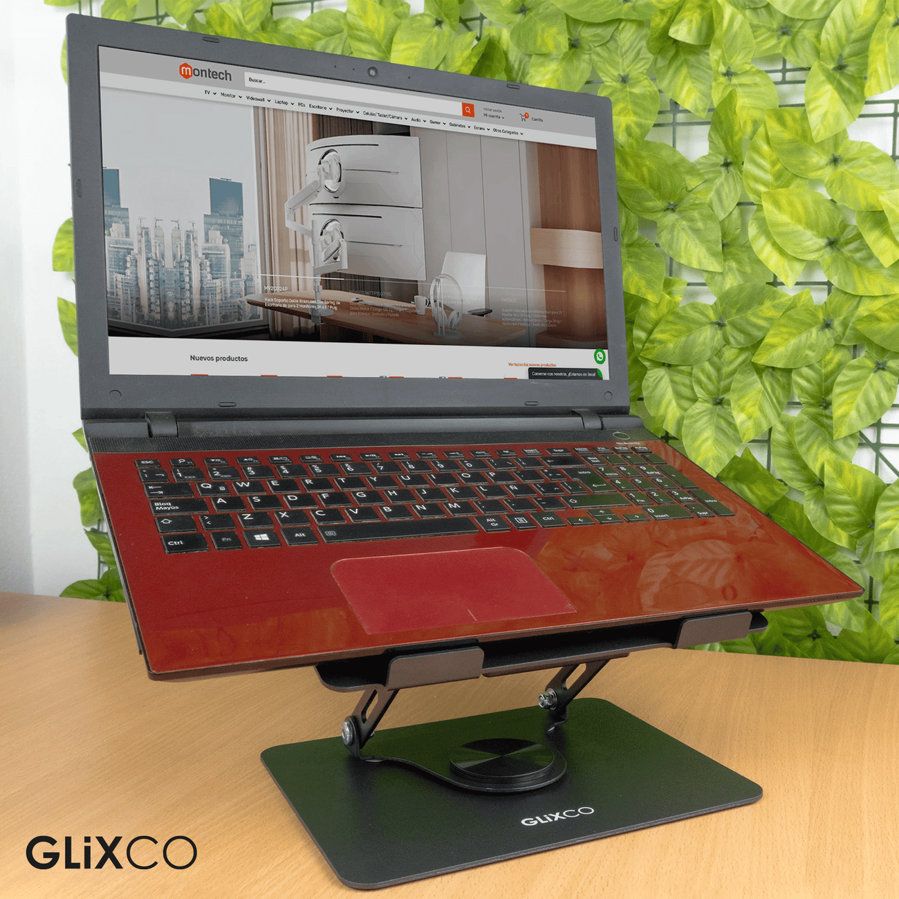 Soporte Plegable Giratorio 360° para Laptop 11 a 15.6 Pulg / Cooler
