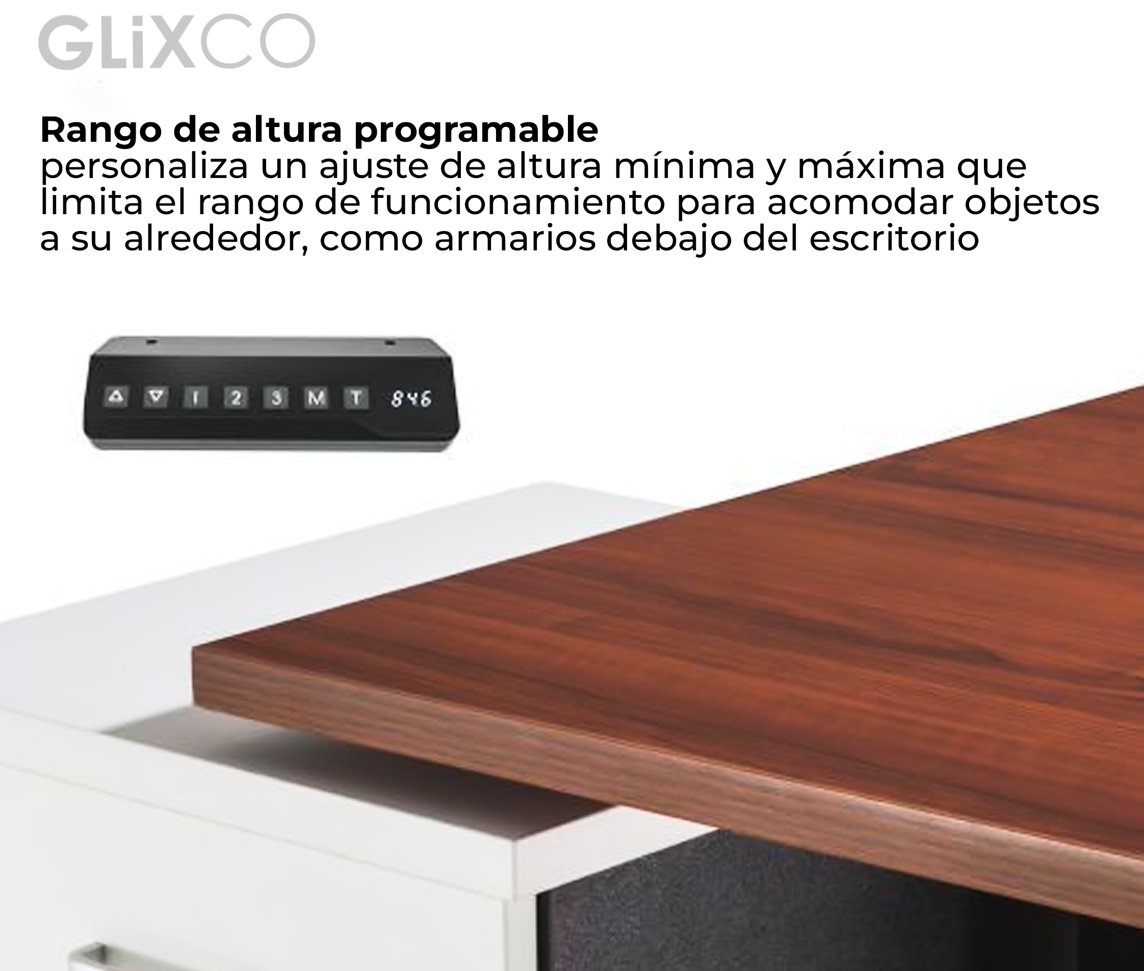 Escritorio Eléctrico con Motor Cuádruple y Columna Cuadrada