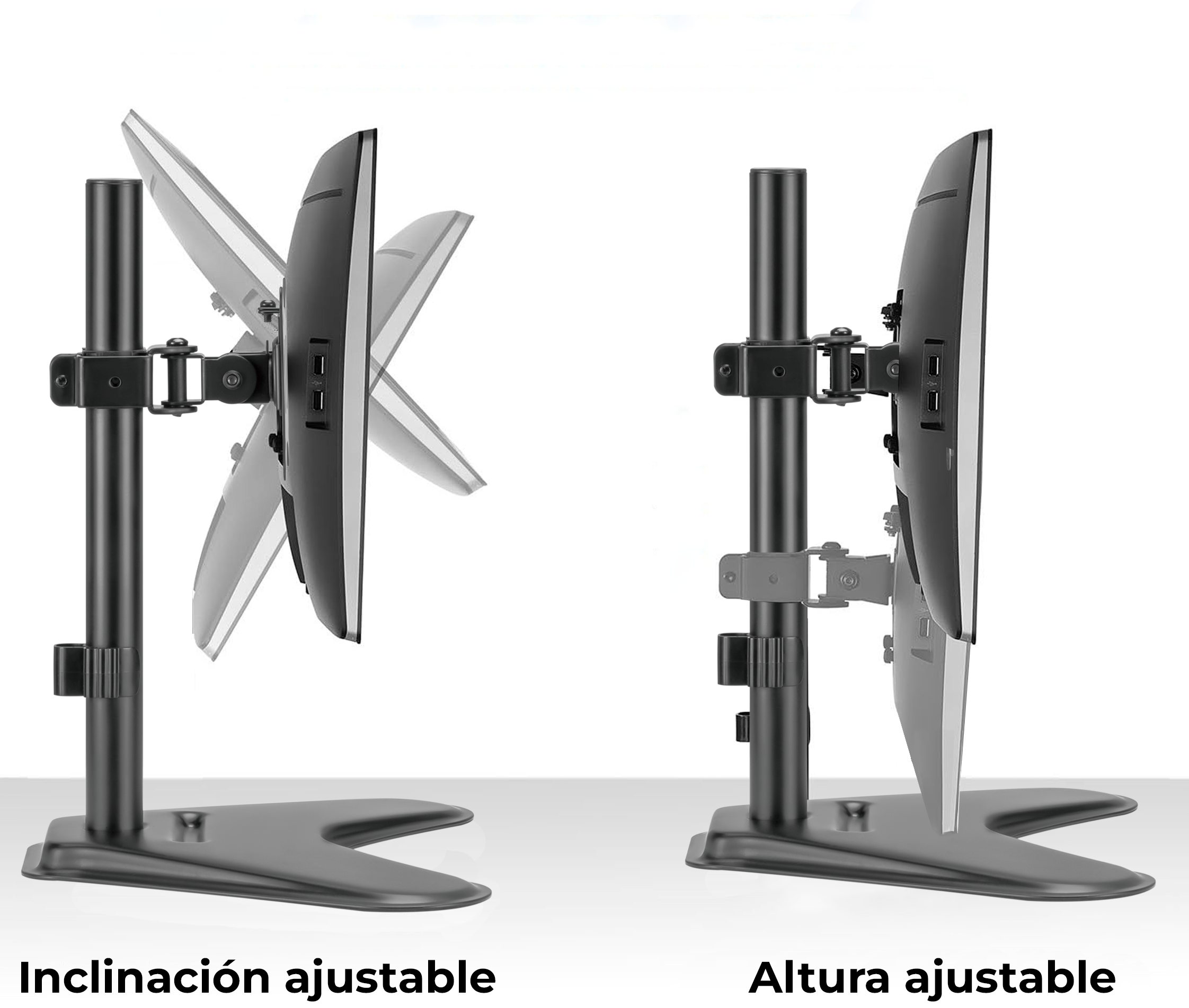 Rack Soporte con Base para Monitor 17 a 32 pulg