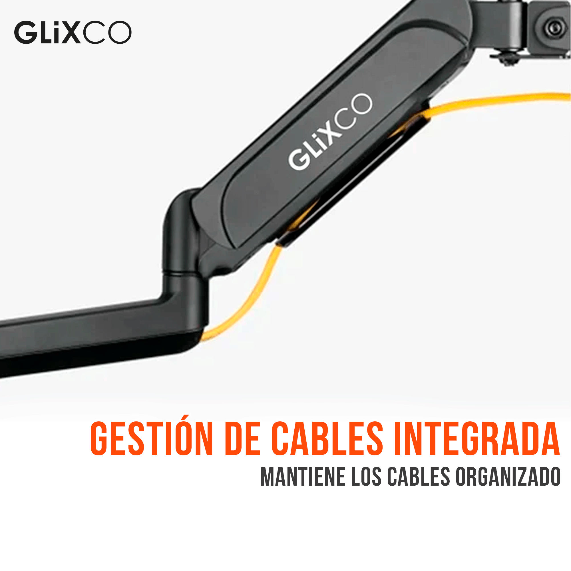 Rack Soporte con Gas Spring de Escritorio para Monitor de 17 a 32 Pulg