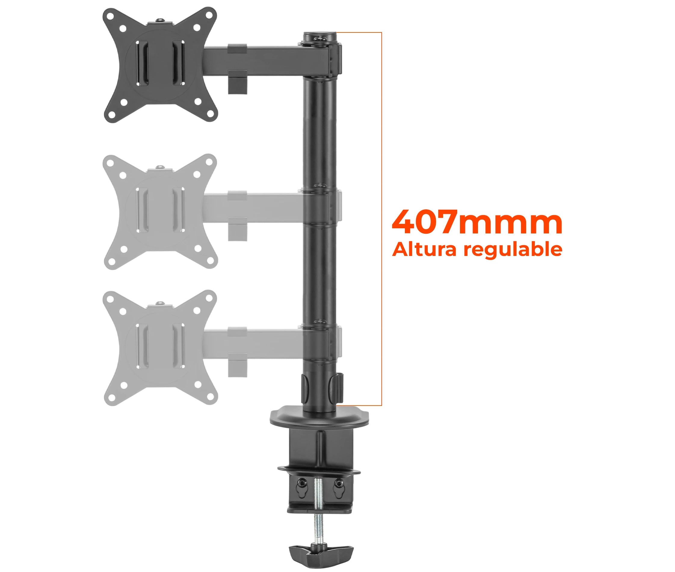 Rack Soporte de Escritorio para 1 Monitor 17 a 32 Pulg