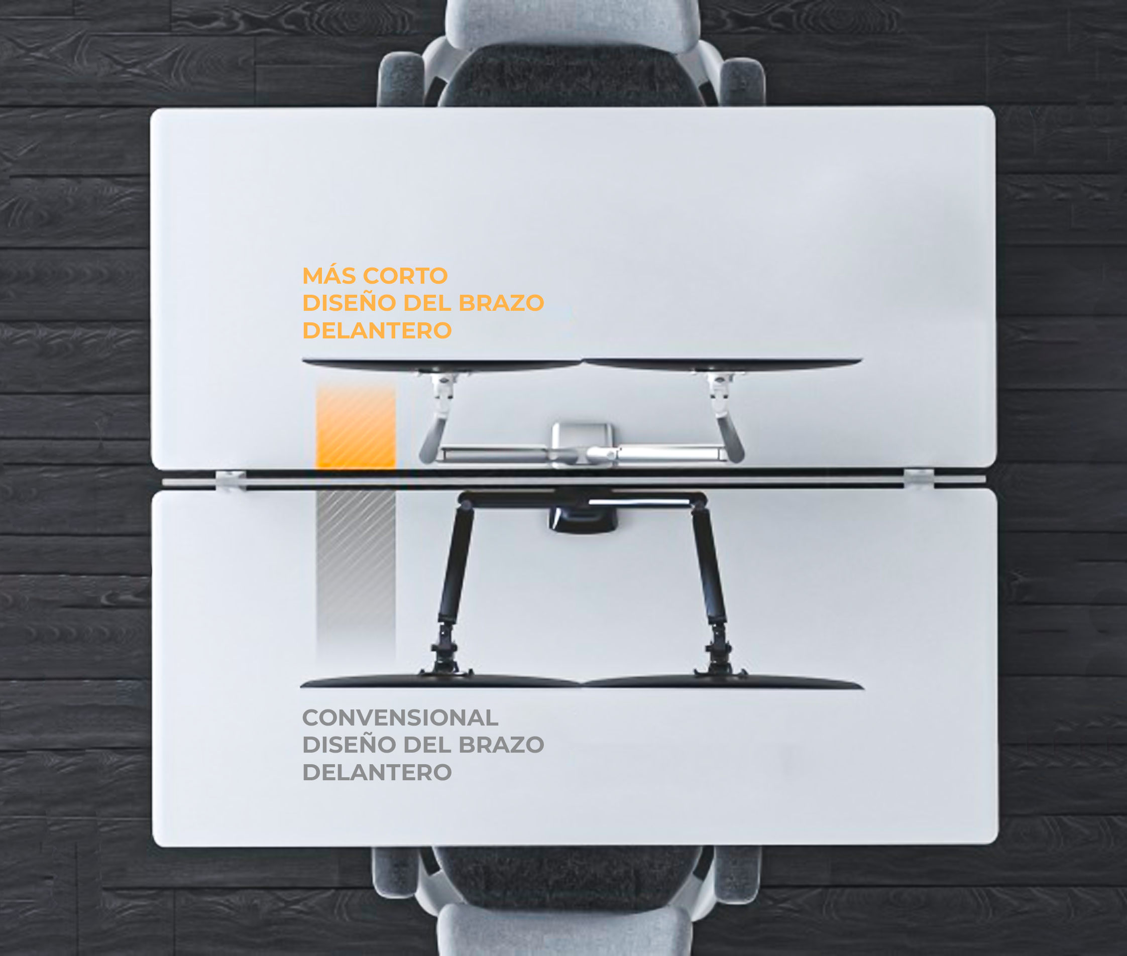 Rack Soporte Doble Brazo Corto para 2 Monitores 17 a 32 Pulg / Puertos USB 3.0 / Diseño Premium