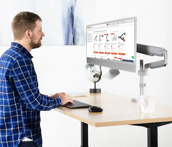 Rack Soporte de Escritorio con Gas Spring para Monitor Apple iMac 24" M1 Chip