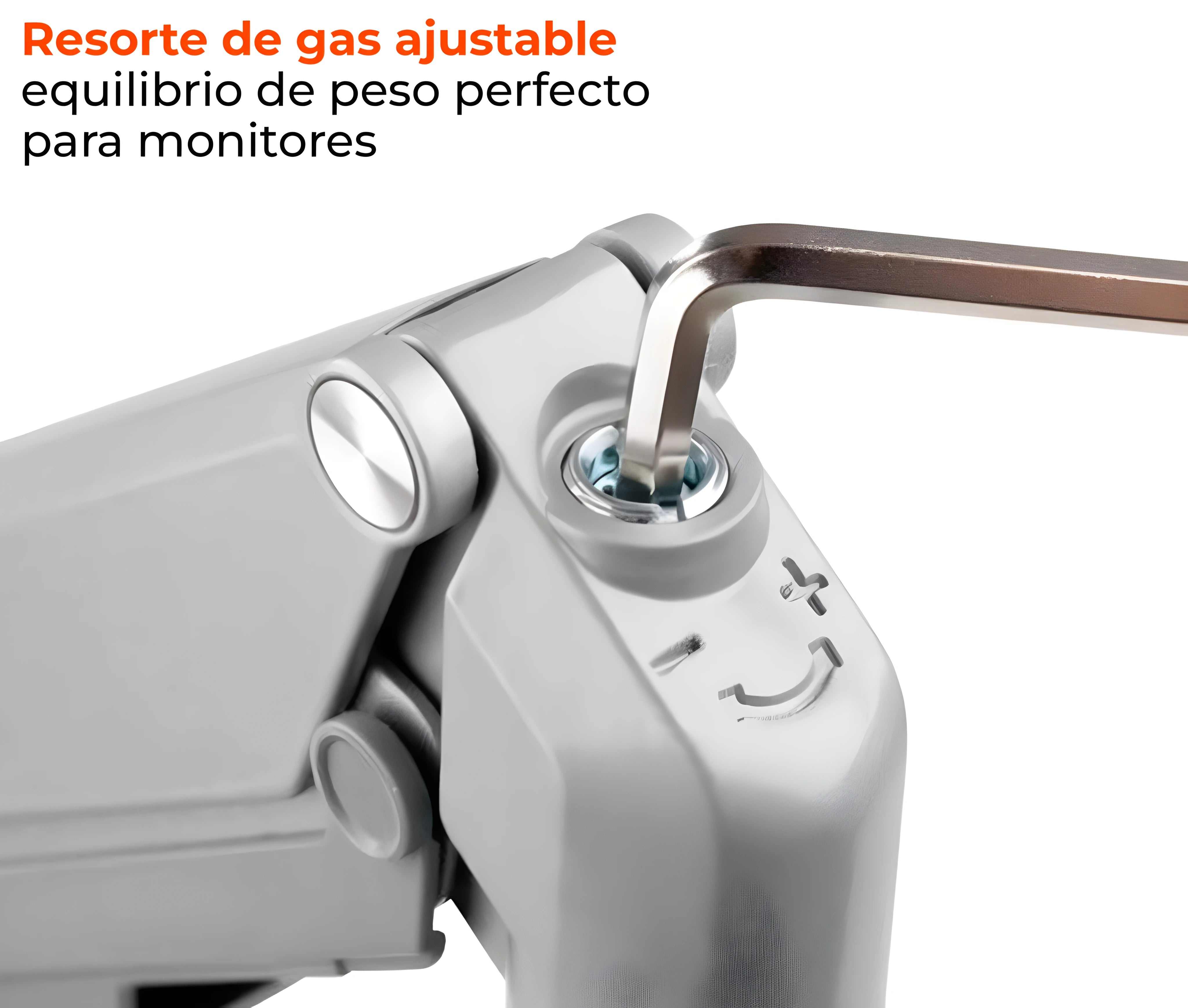 Rack Soporte con Gas Spring de Escritorio para Monitor 17 a 32 Pulg