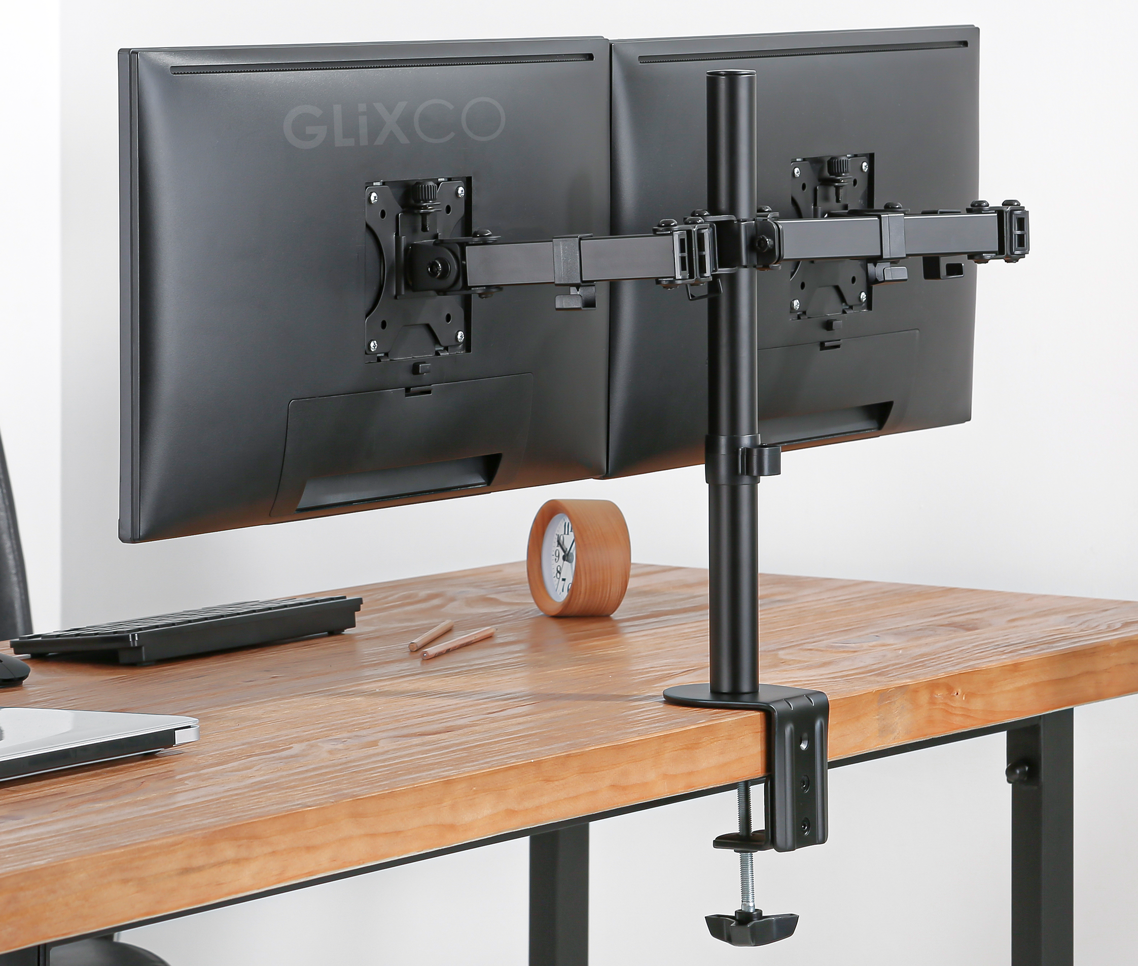 Rack Soporte Doble Brazo de Escritorio para 2 Monitores 13 a 32 pulg