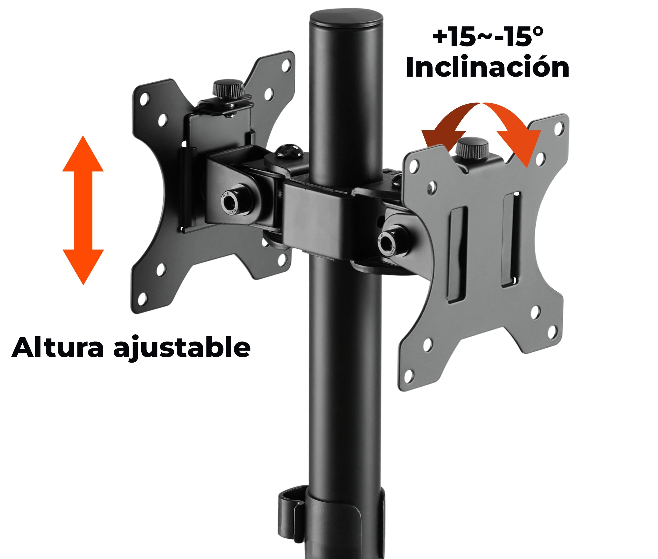Rack Soporte Doble de Escritorio para Monitor 17 a 32 Pulg