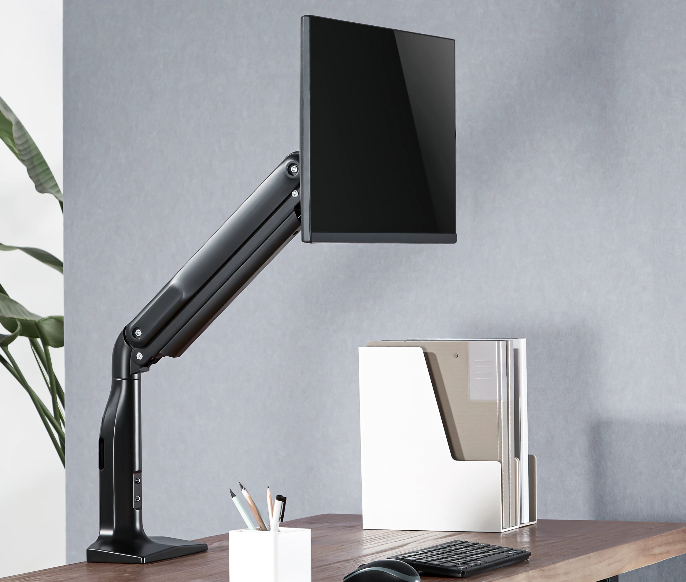 Rack Soporte Gas Spring de Escritorio Monitor Curvo Gaming Odyssey 17 a 43 Pulg / Carga 18Kg