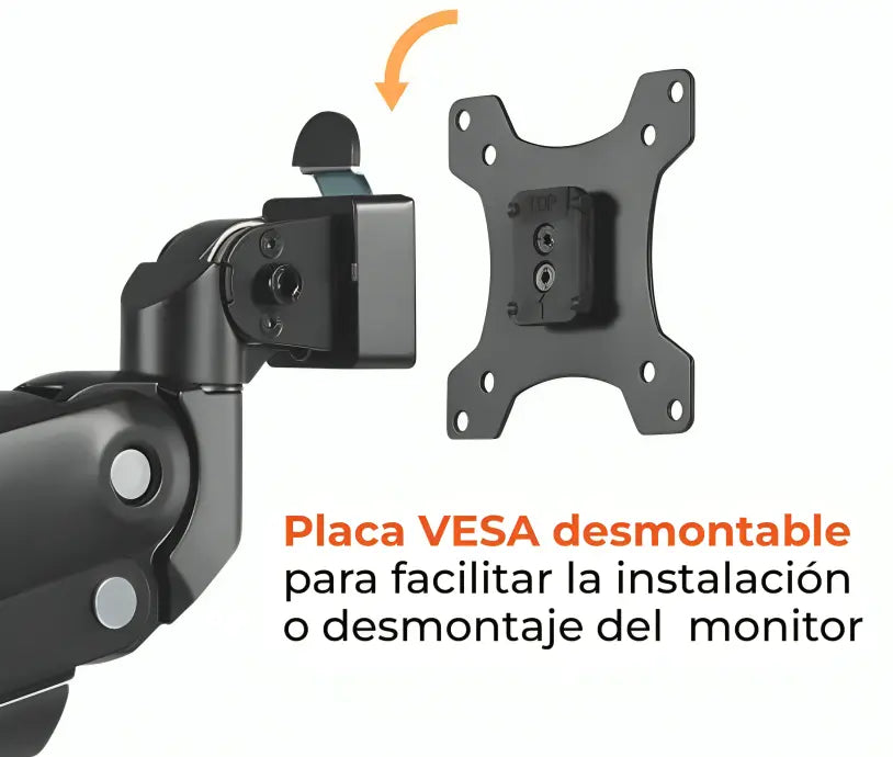 Rack Soporte Gas Spring de Escritorio Monitor Curvo Gaming Odyssey 17 a 43 Pulg / Carga 18Kg