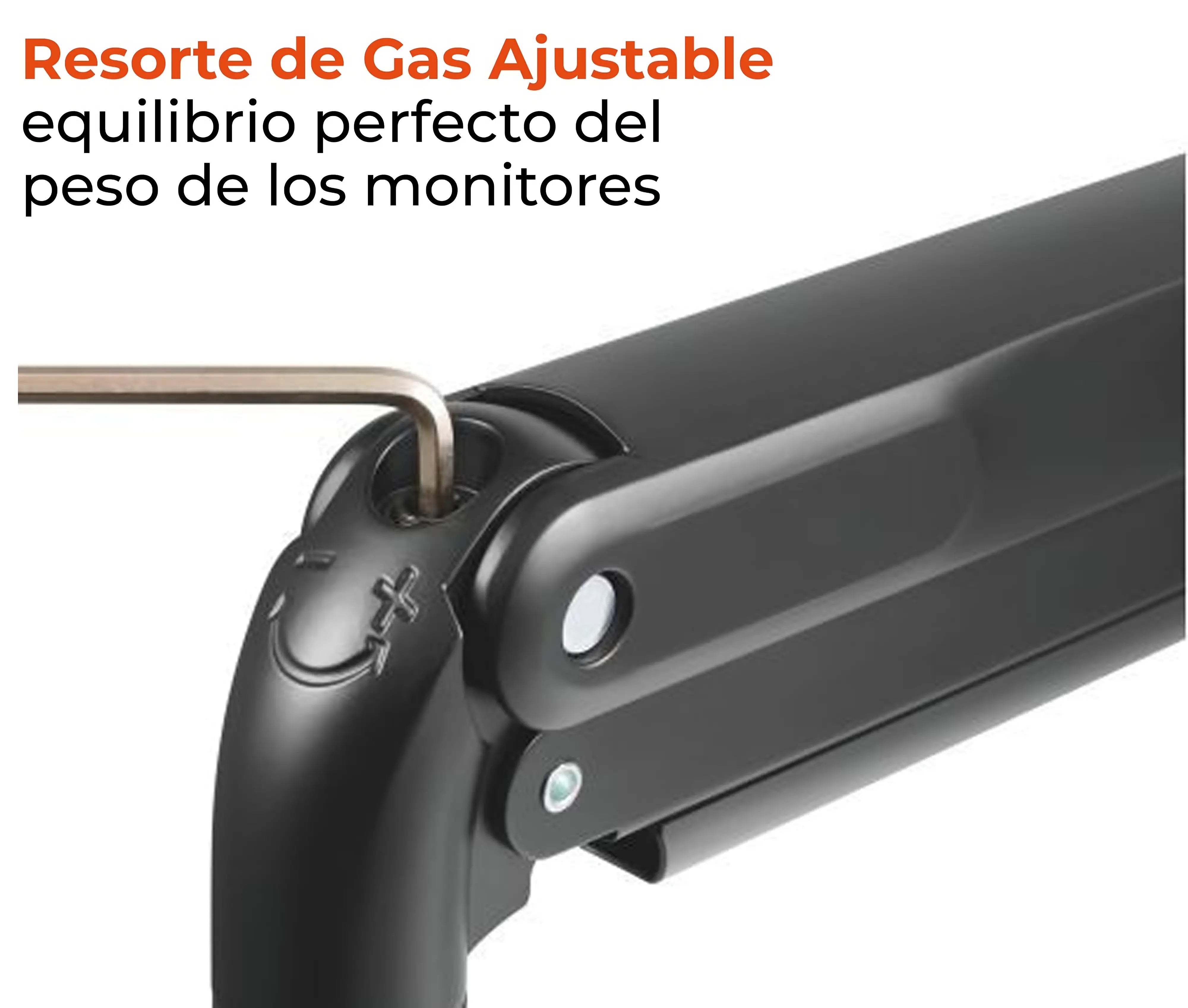 Rack Soporte Gas Spring de Escritorio Monitor Curvo Gaming Odyssey 17 a 43 Pulg / Carga 18Kg