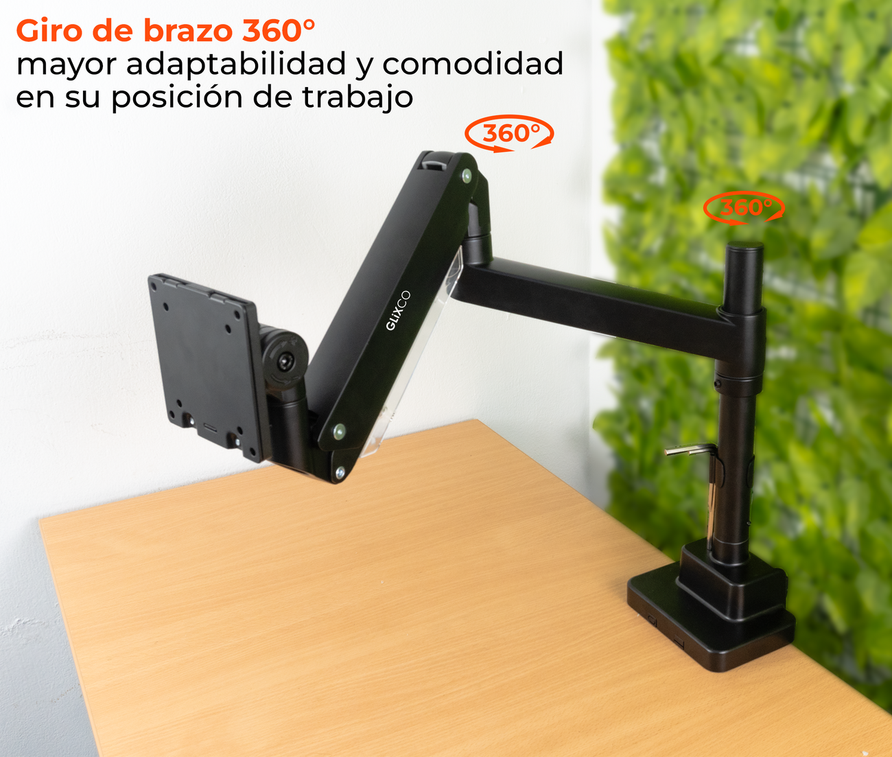 Rack Soporte con Gas Spring de Escritorio para Monitor Samsung Odyssey Ark 24 a 57 Pulg
