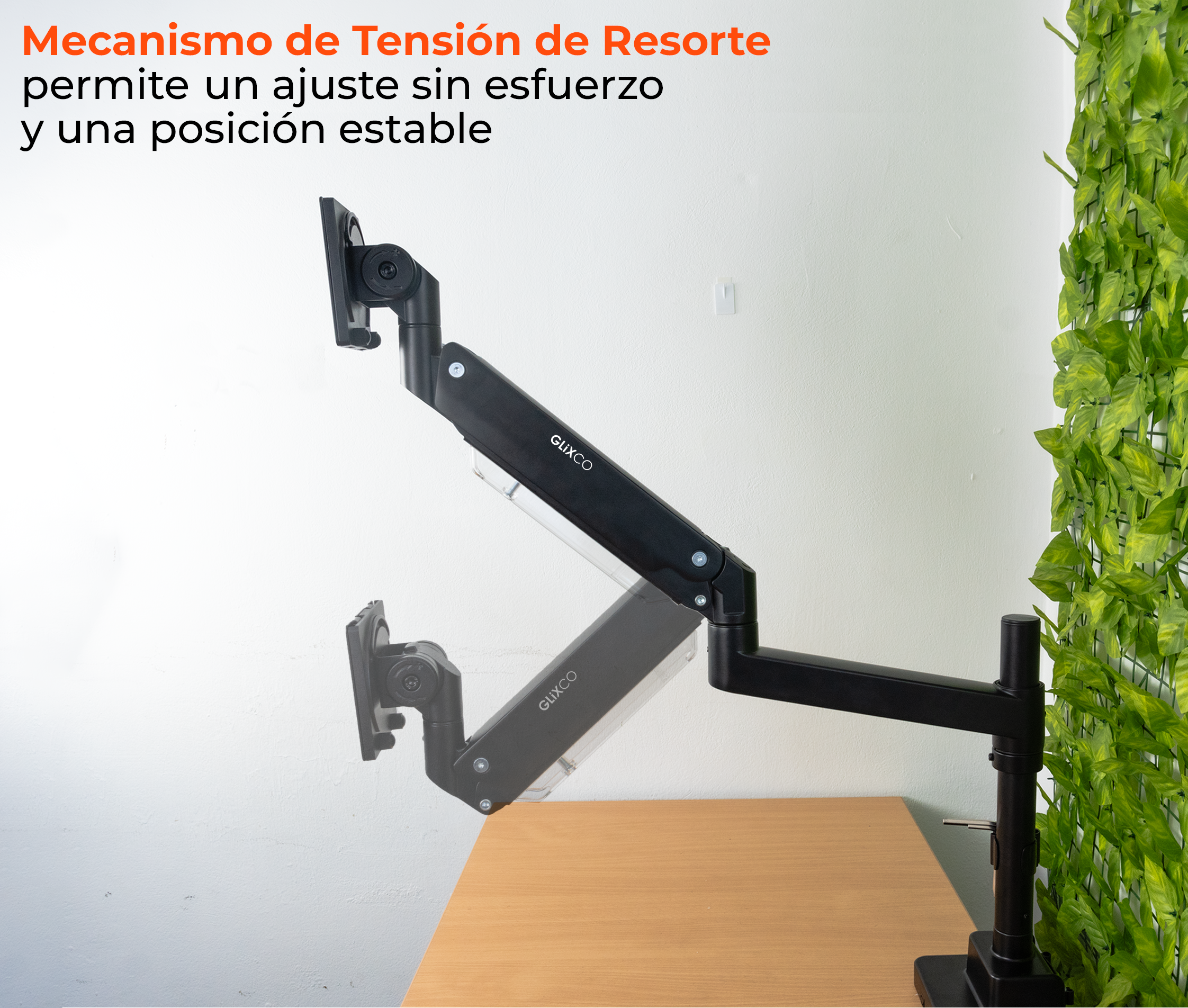 Rack Soporte con Gas Spring de Escritorio para Monitor Samsung Odyssey Ark 24 a 57 Pulg