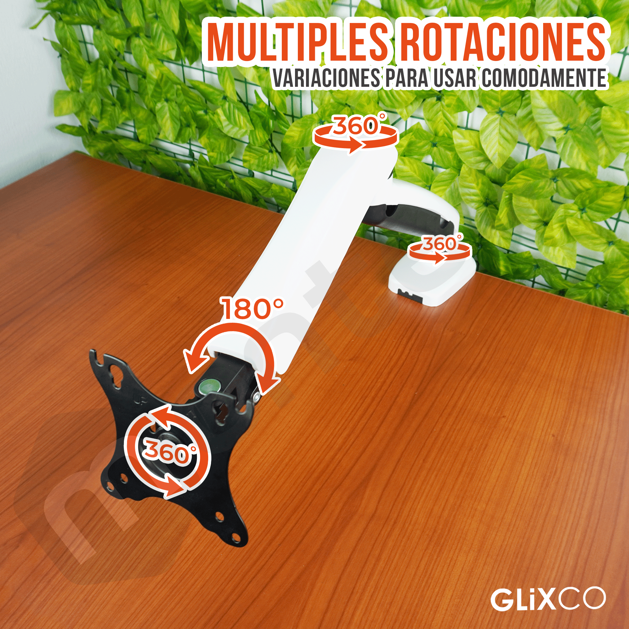 Rack Soporte de Escritorio con Gas Spring para Monitor 13 a 32 Pulg