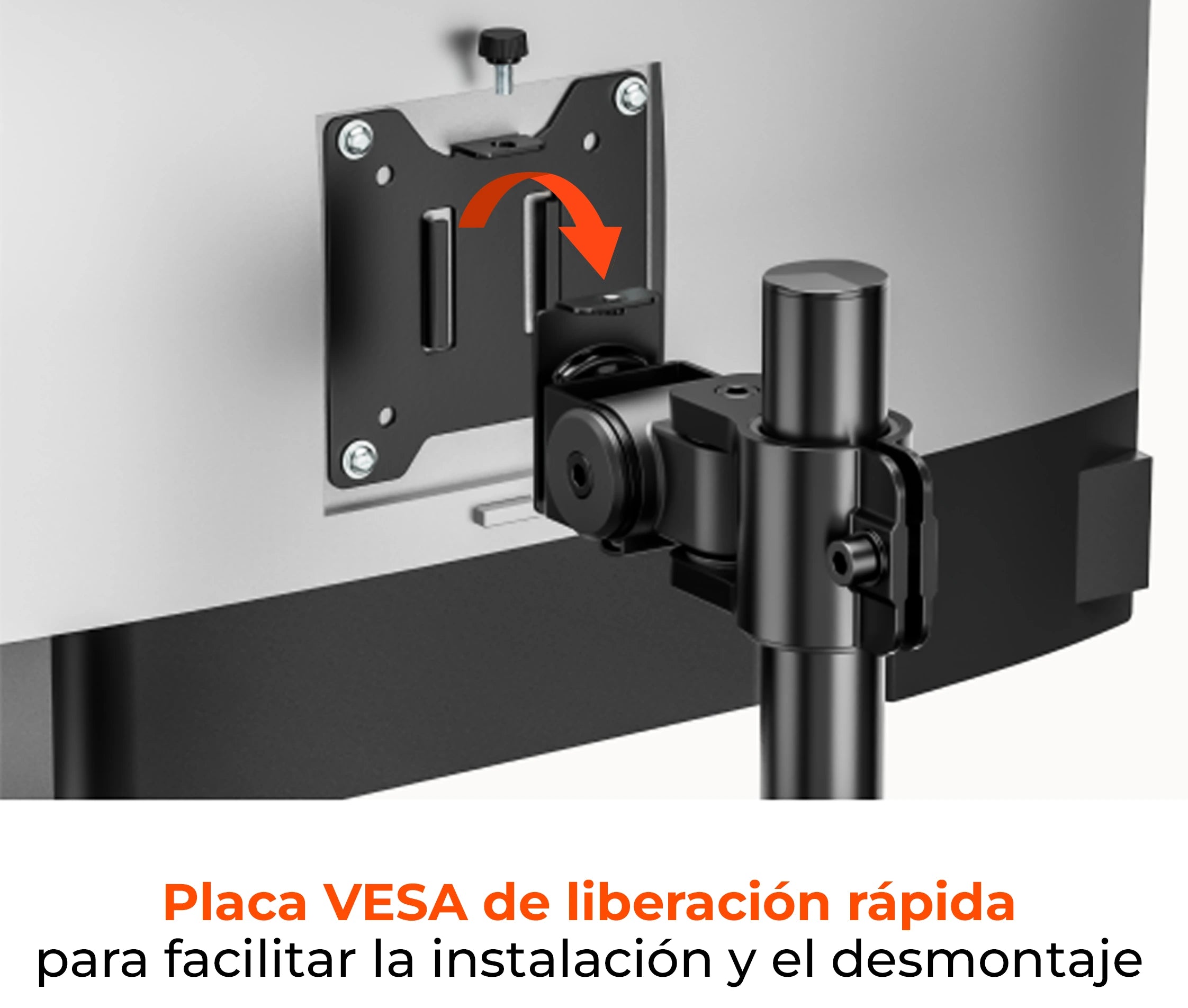 Rack Soporte Doble de Escritorio para 2 Monitores de 17 a 49 Pulg
